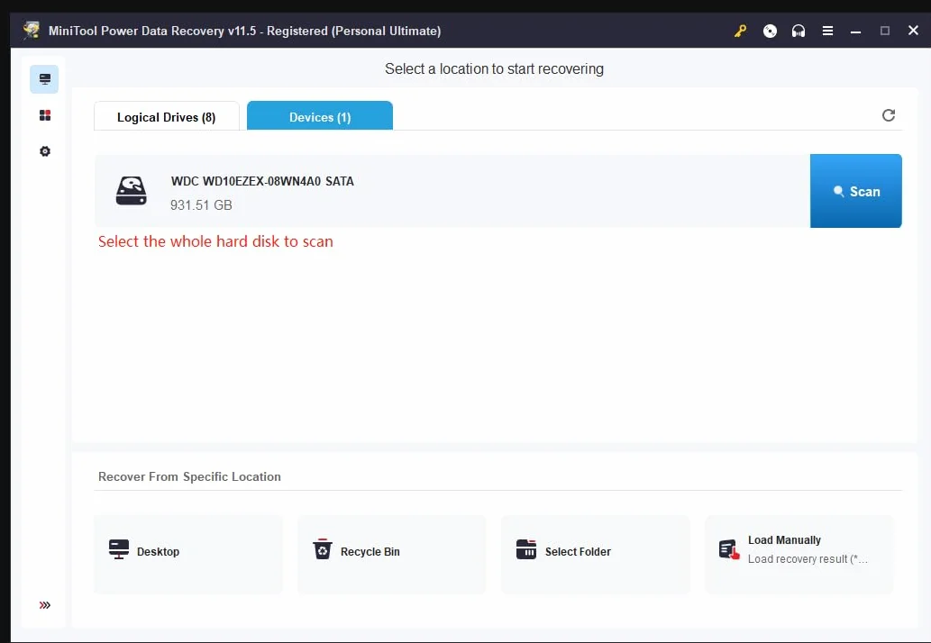 MiniTool Power Data Recovery Ultimate | Windows | 3 appareils | À vie | Logiciel de récupération de données