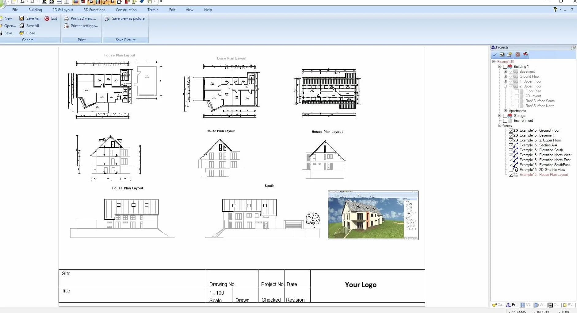 3D CAD 9 Professional Home Design & Construction Software for Windows 11, 10, 8.1, 7