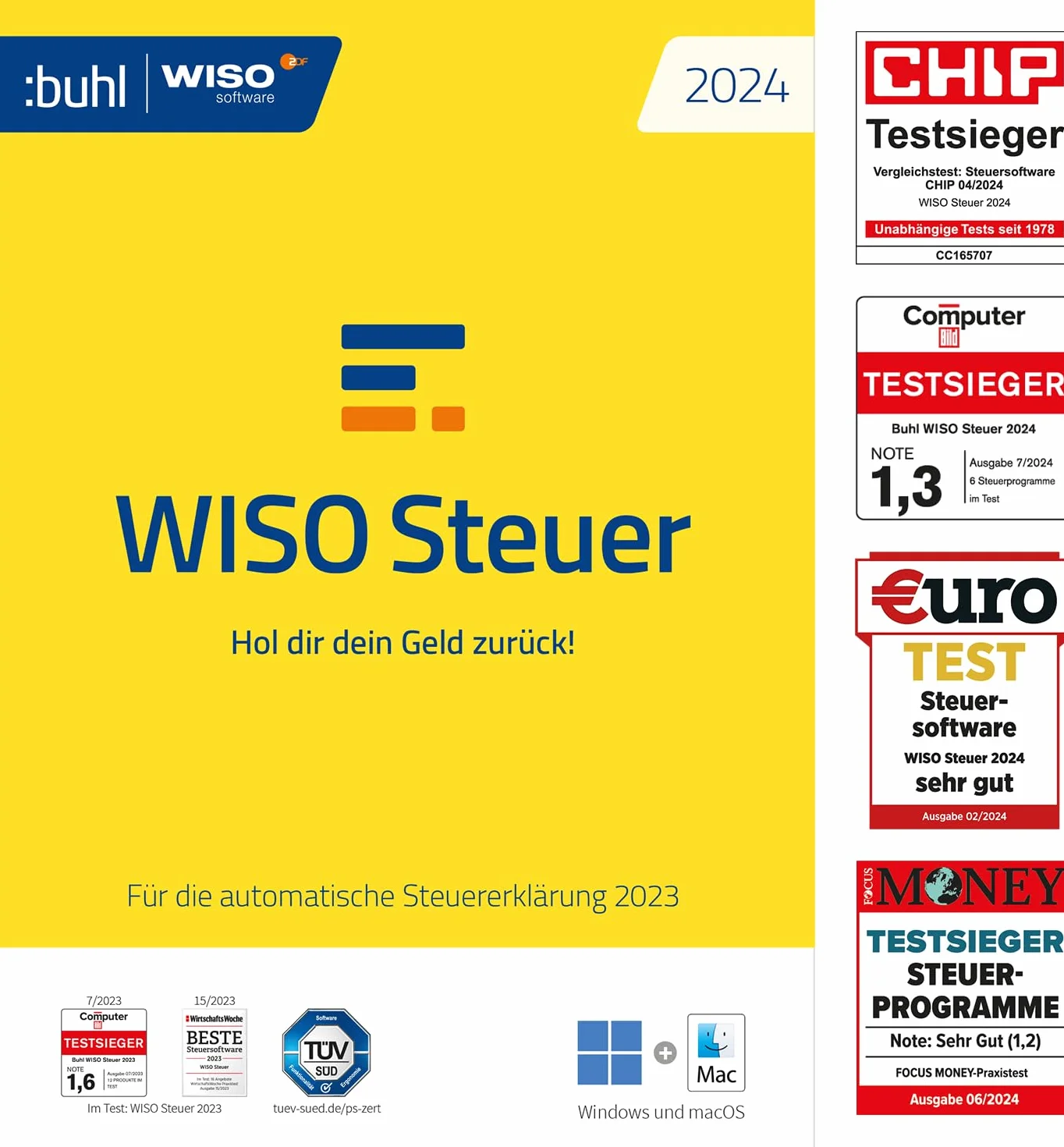 WISO Steuer 2024 für Steuerjahr 2023 Windows Mac Smartphones Tablets