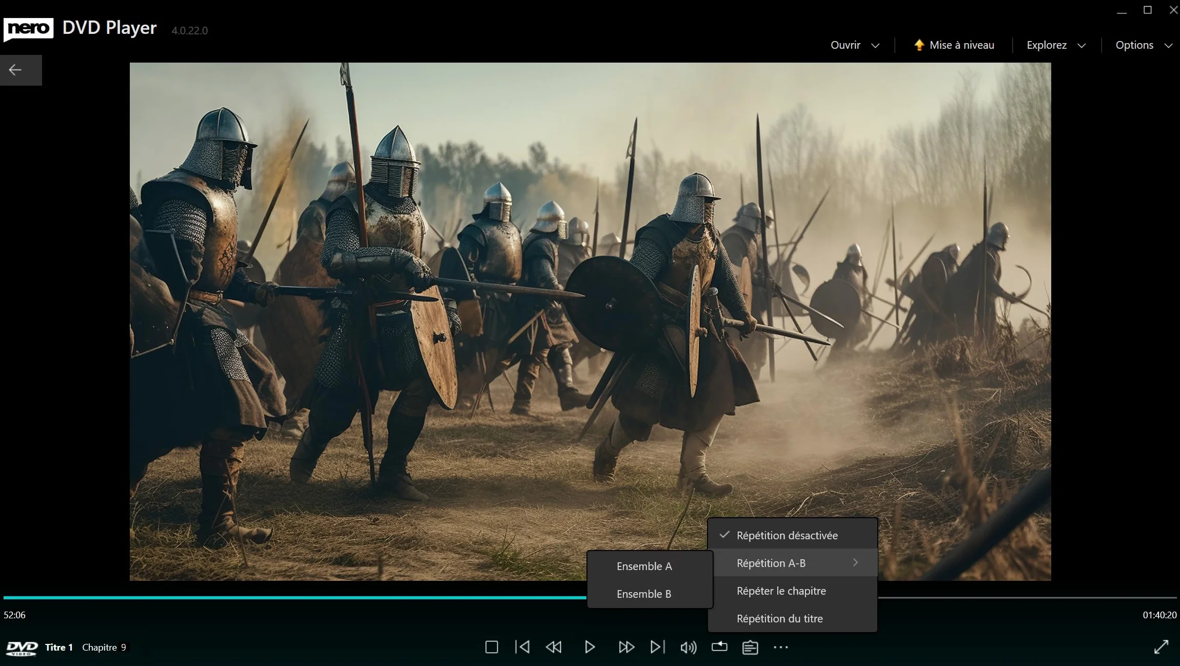 Nero DVD Player Unlimited Software - Lecture DVD et fichiers vidéo - Menus, chapitres, sous-titres - 1 PC - Windows 11/10 - Licence perpétuelle