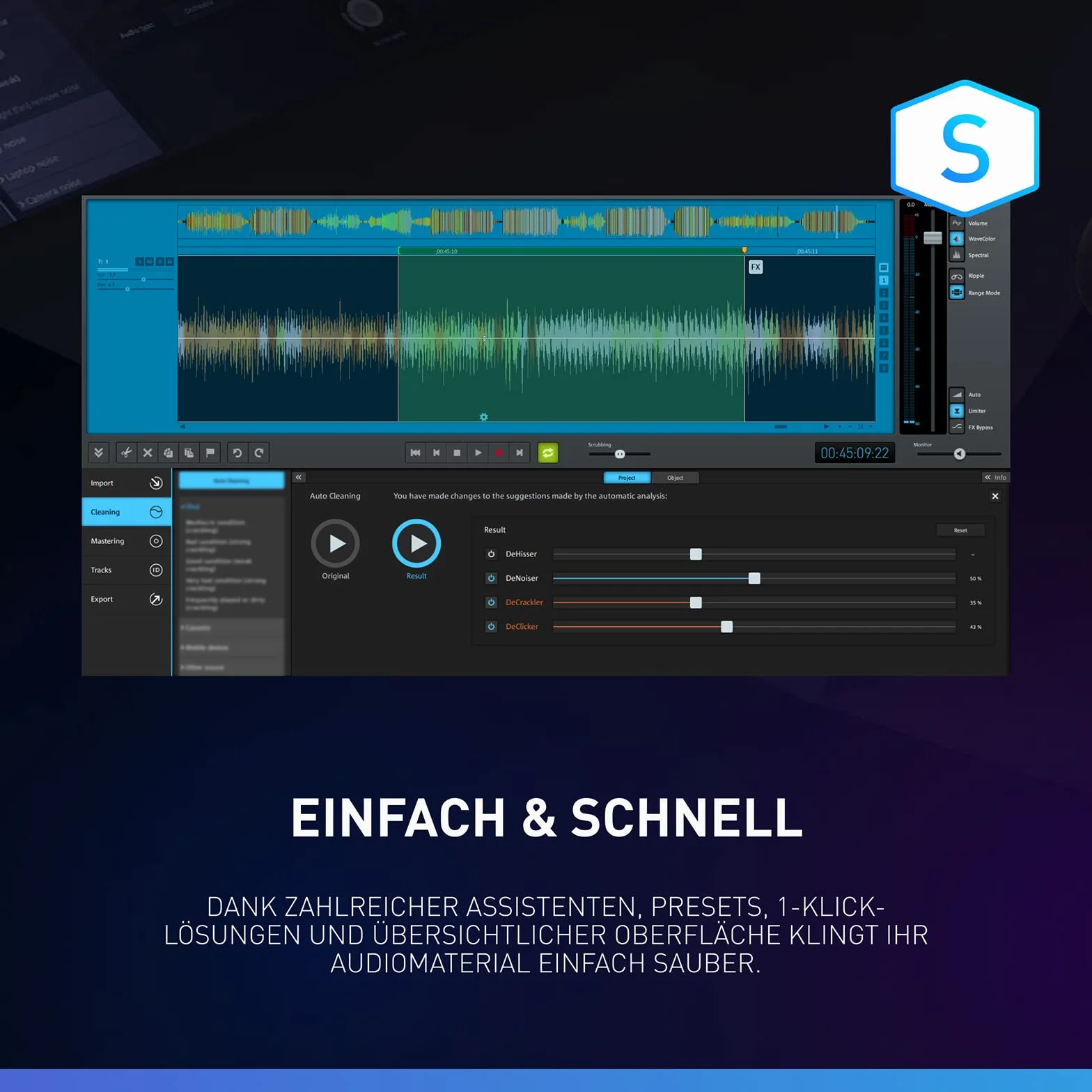 SOUND FORGE Audio Cleaning Lab Standard 2 Geräte PC Download