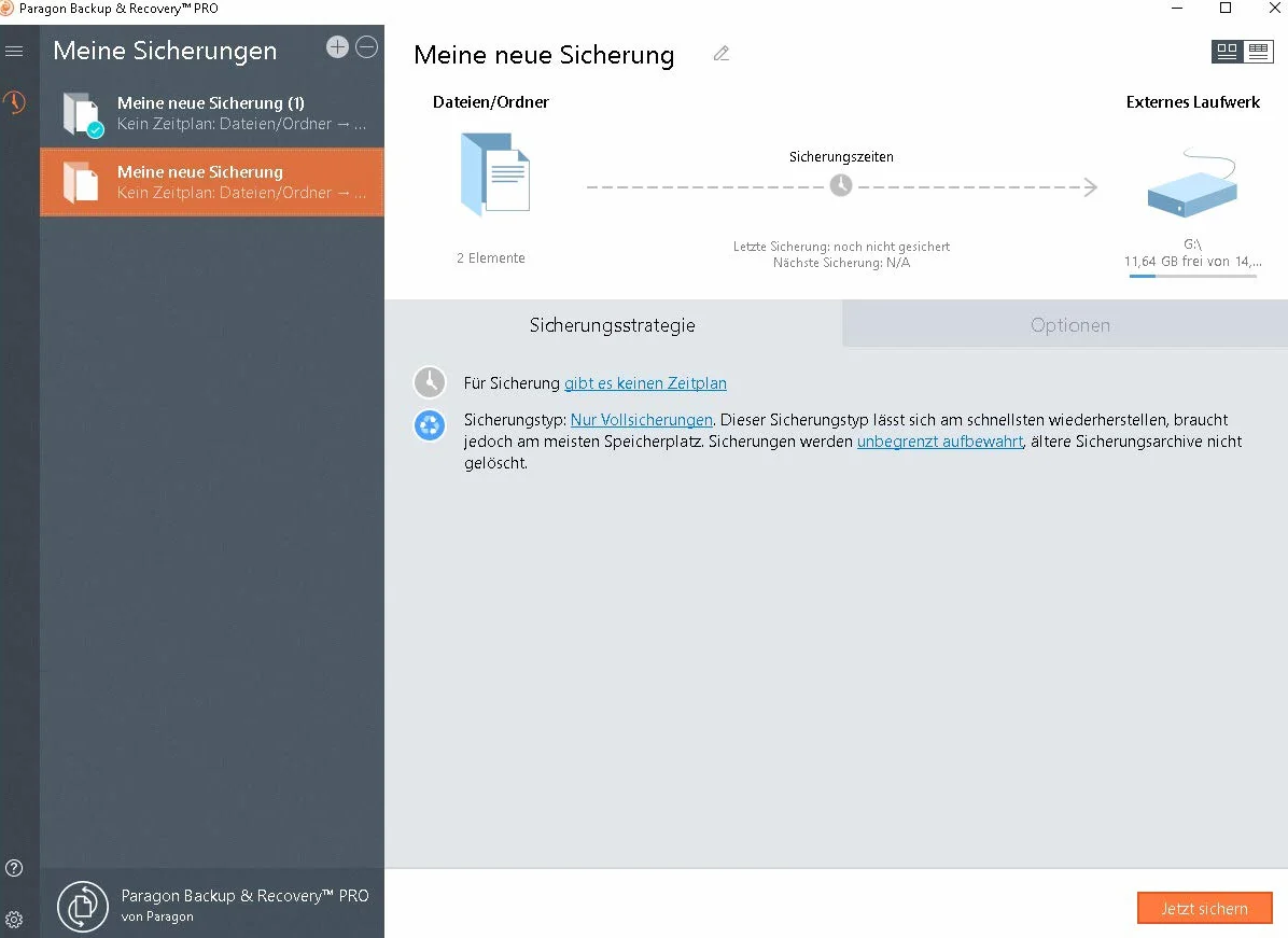 Paragon Backup & Recovery Pro 1 Licence Windows Backup-Software