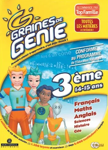 Graine de génie 3eme : Français, math, anglais, sciences, histoire, géo