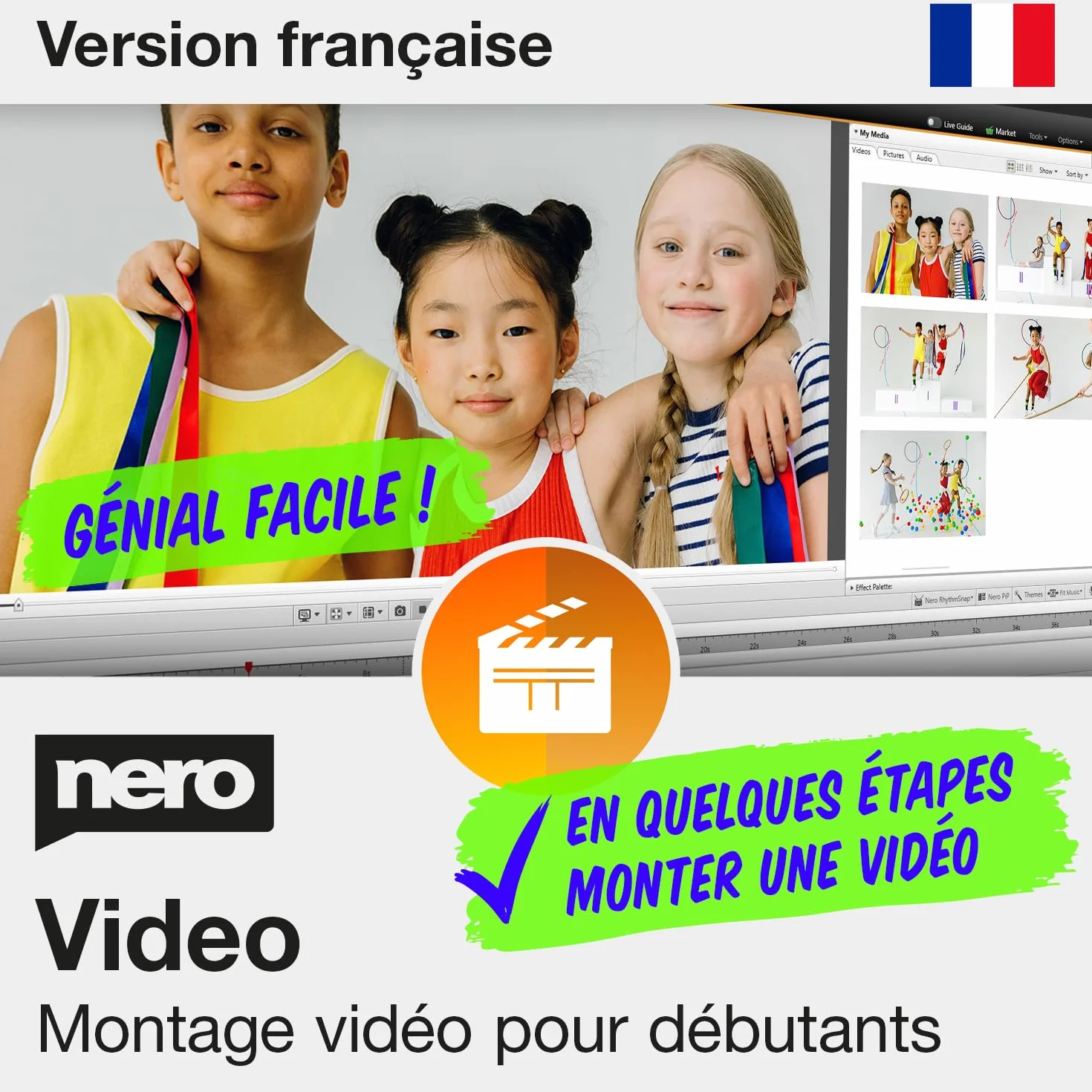 Nero Video 2026 Logiciel Montage Vidéo Facile avec 1000+ Effets, Fond Vert, Motion Tracking, Licence à Vie Windows 11/10/8/7