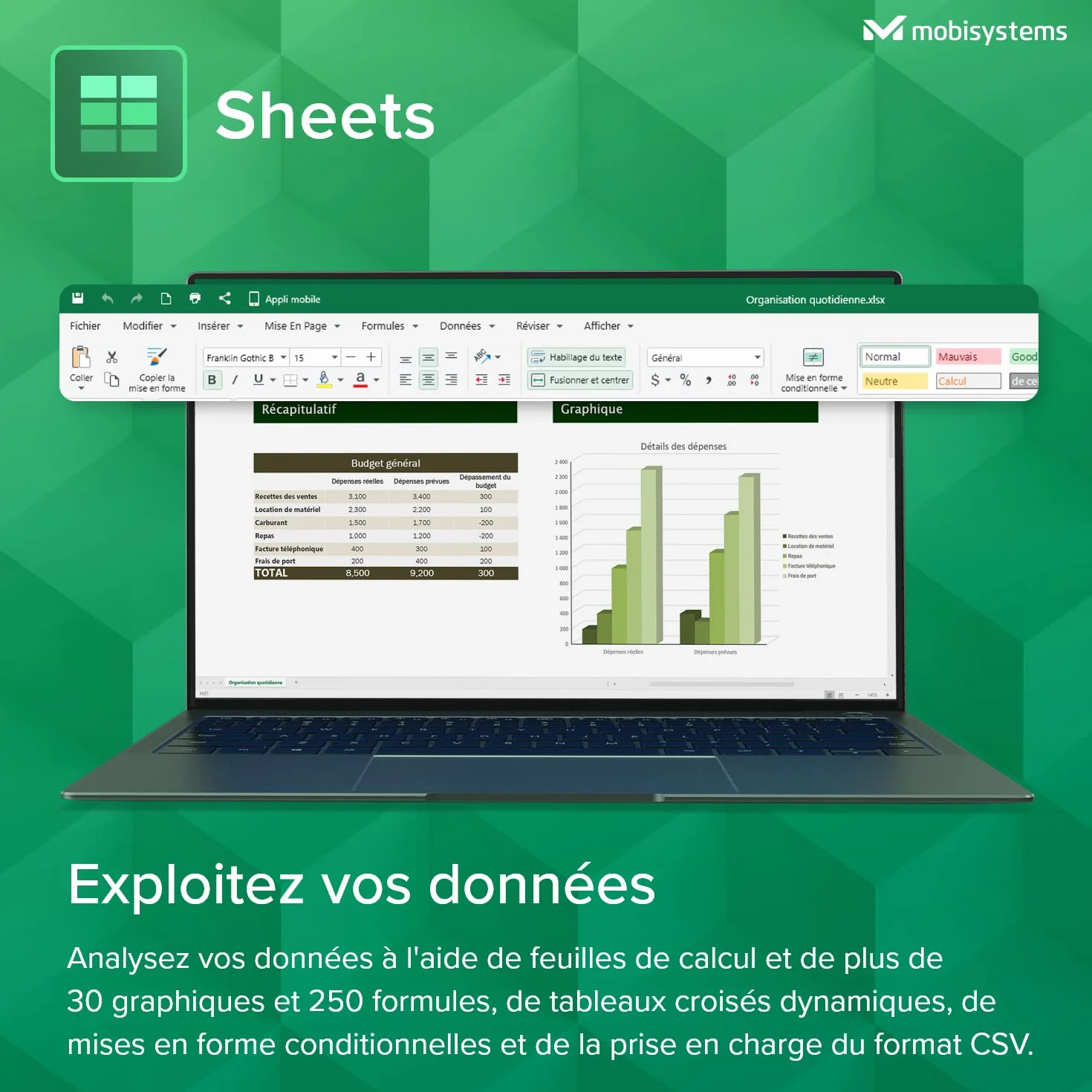 OfficeSuite Home & Business 5-en-1 Licence à vie 1 ordinateur Windows 1 utilisateur Code en ligne PC