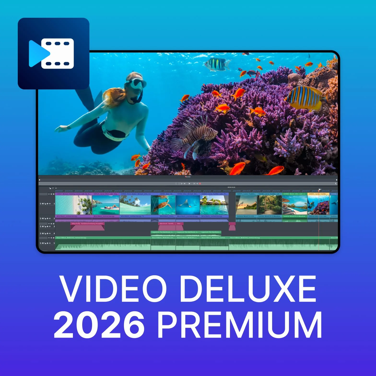 MAGIX Video deluxe 2026 Premium: Logiciel de montage vidéo pour Windows 10/11 PC | 1 licence pour 2 appareils