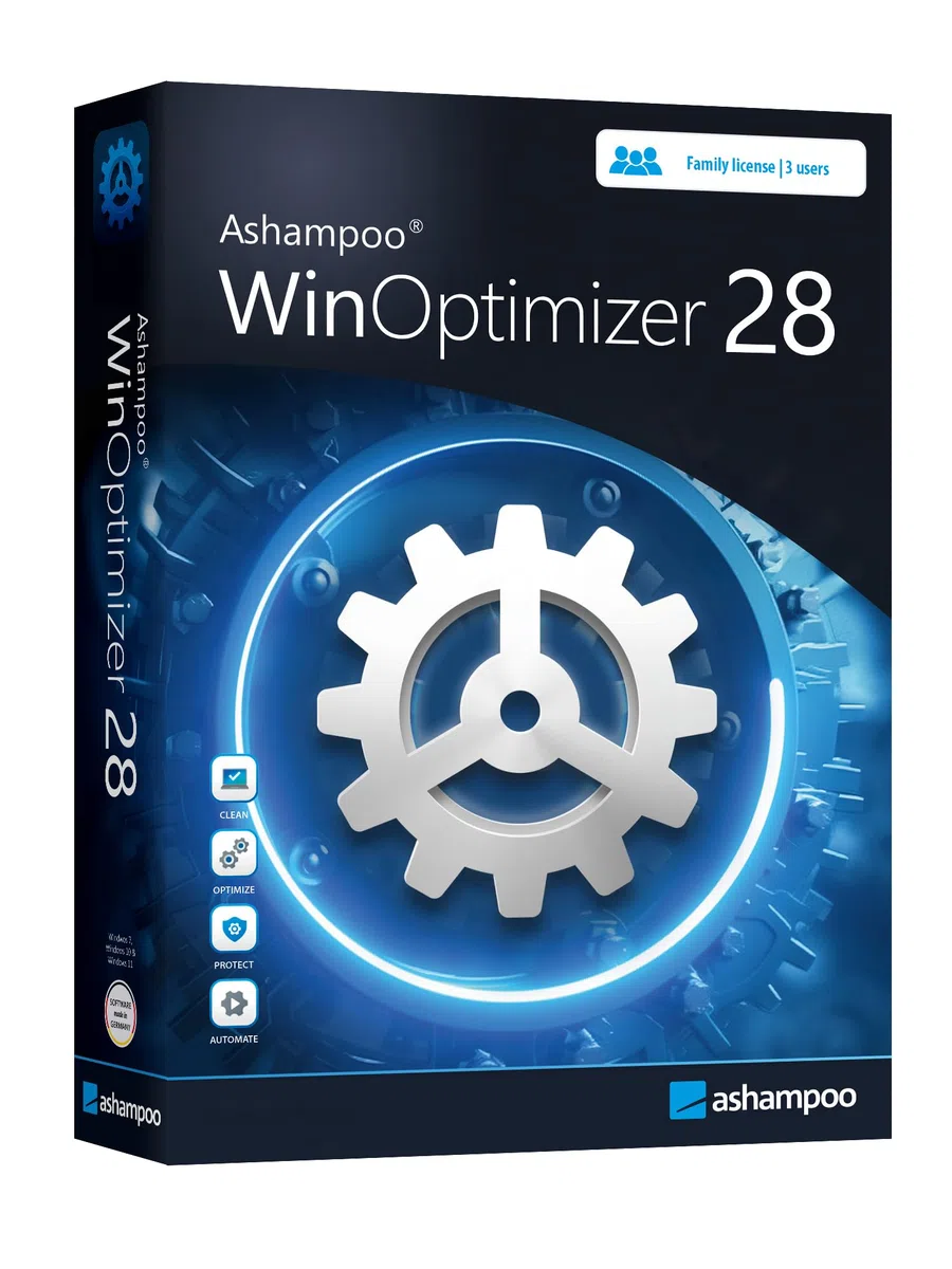 WinOptimizer 25 License for 3 PCs – Increase PC Performance, Stability & Privacy – Compatible with Windows 11, 10, 8.1, 8, 7