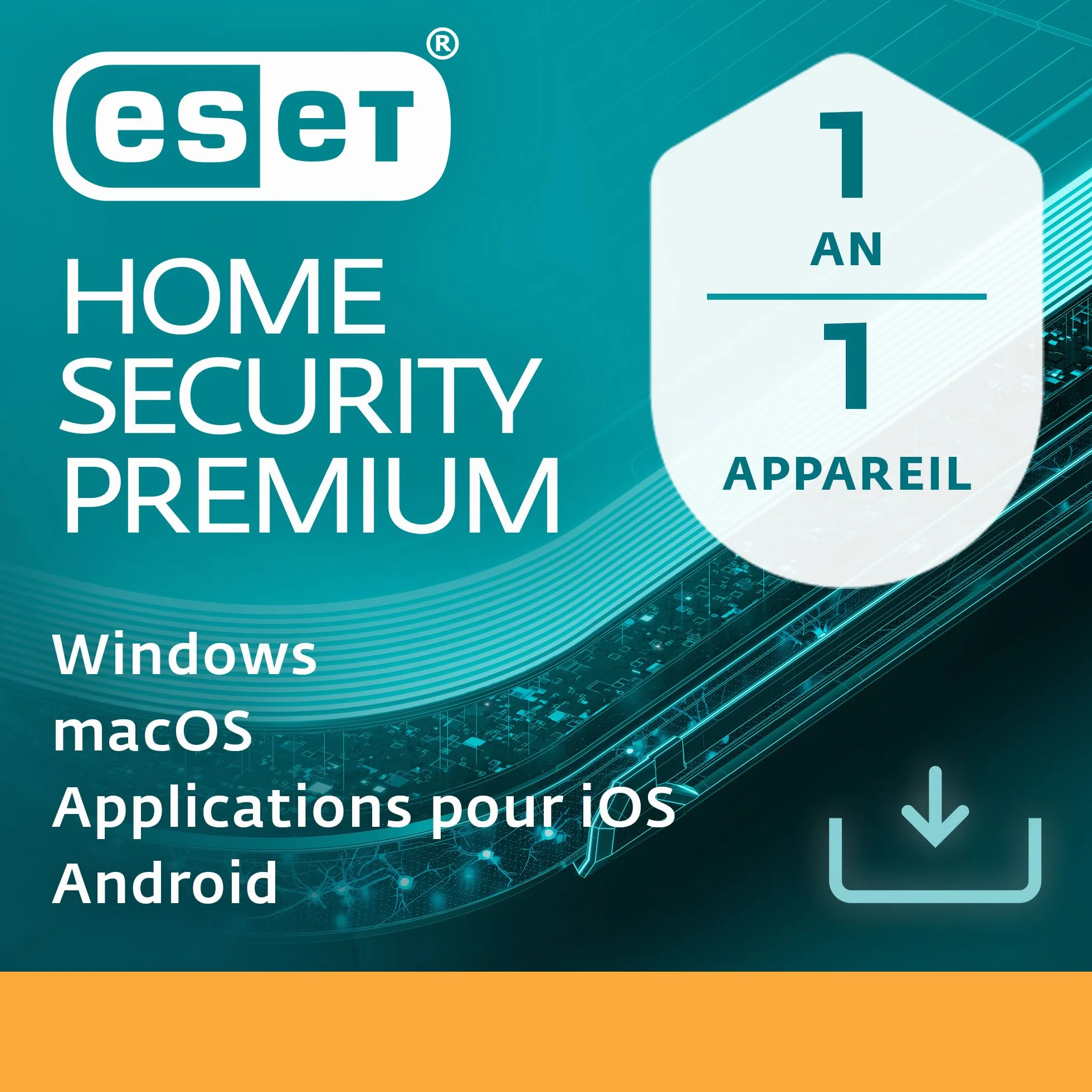 ESET HOME Security Premium 2026 | 1 appareil | 1 an | Suite de sécurité avec VPN, Pare-feu, Chiffrement renforcé | Windows, Mac, Android, iOS | Code d'activation par email