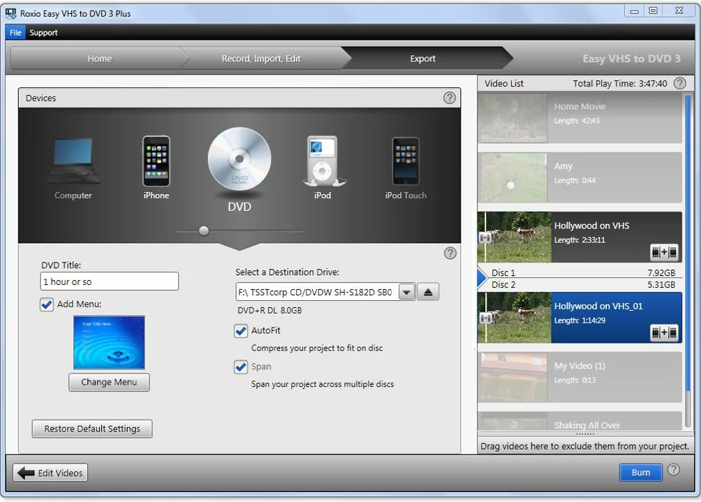 Roxio Easy VHS to DVD 3 Plus
