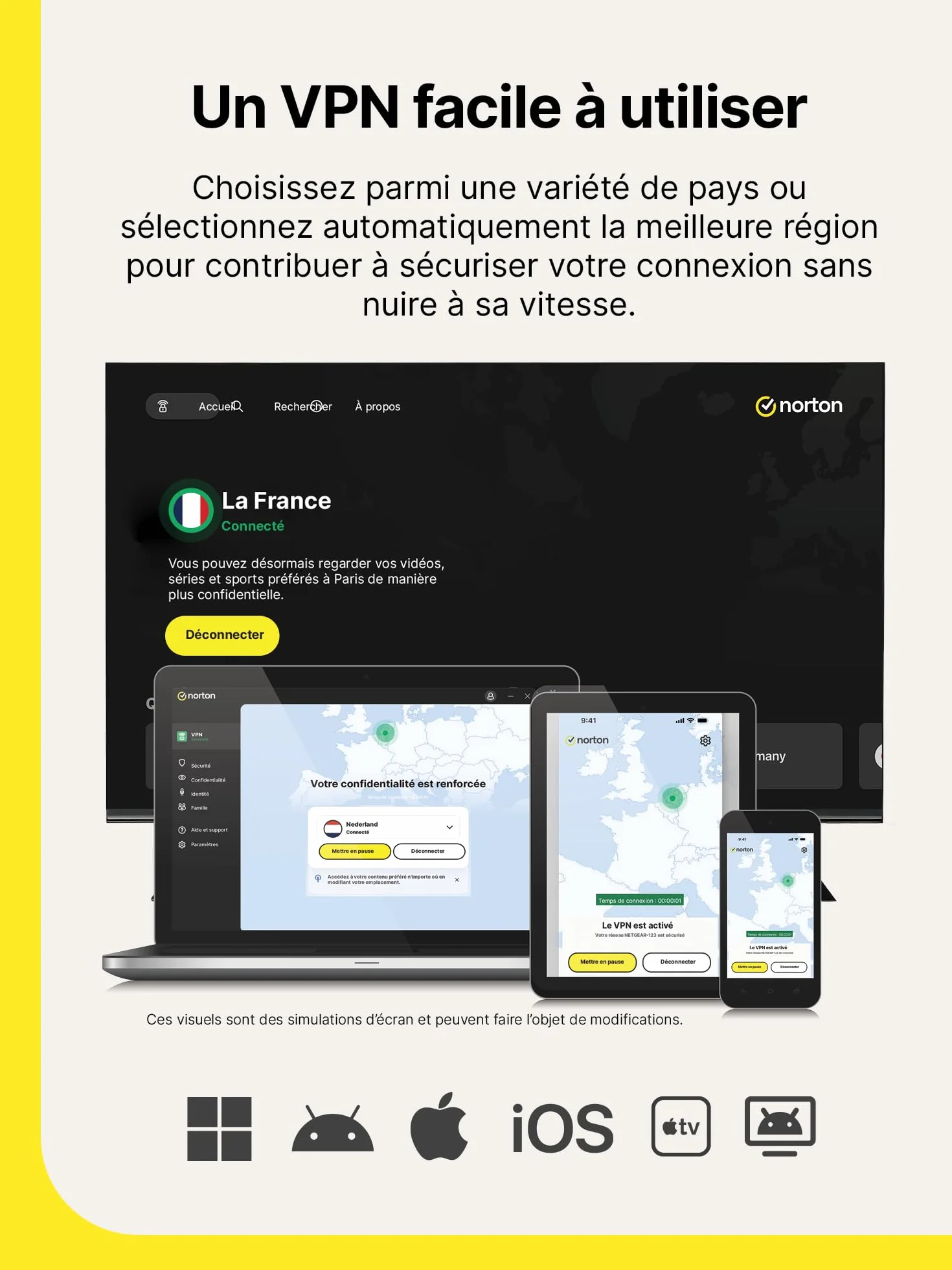Norton VPN Ultimate 2026 10 appareils 1 an abonnement code activation email