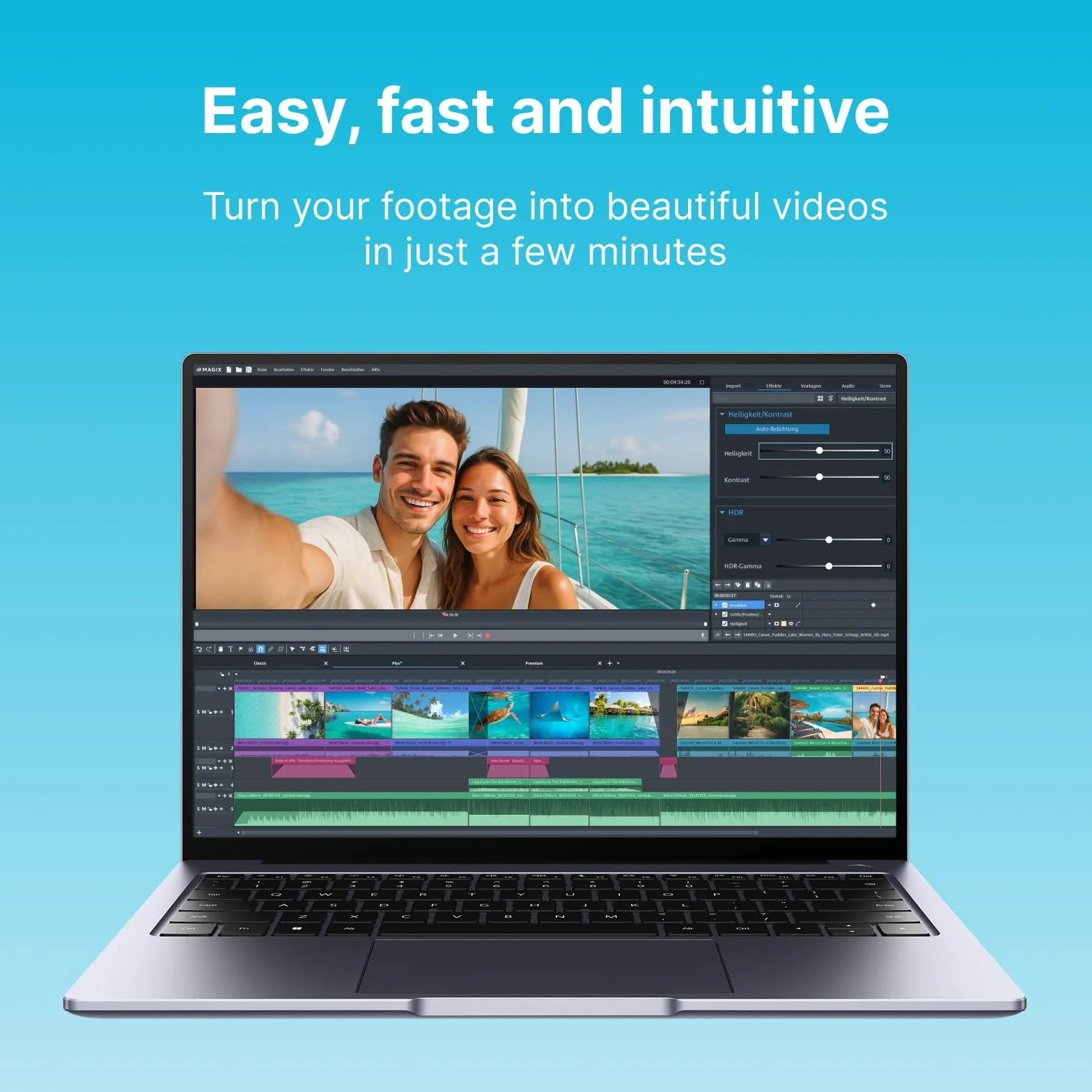 MAGIX Video deluxe 2026 Plus: Logiciel de montage vidéo pour Windows 10/11 PC | 1 licence pour 2 appareils