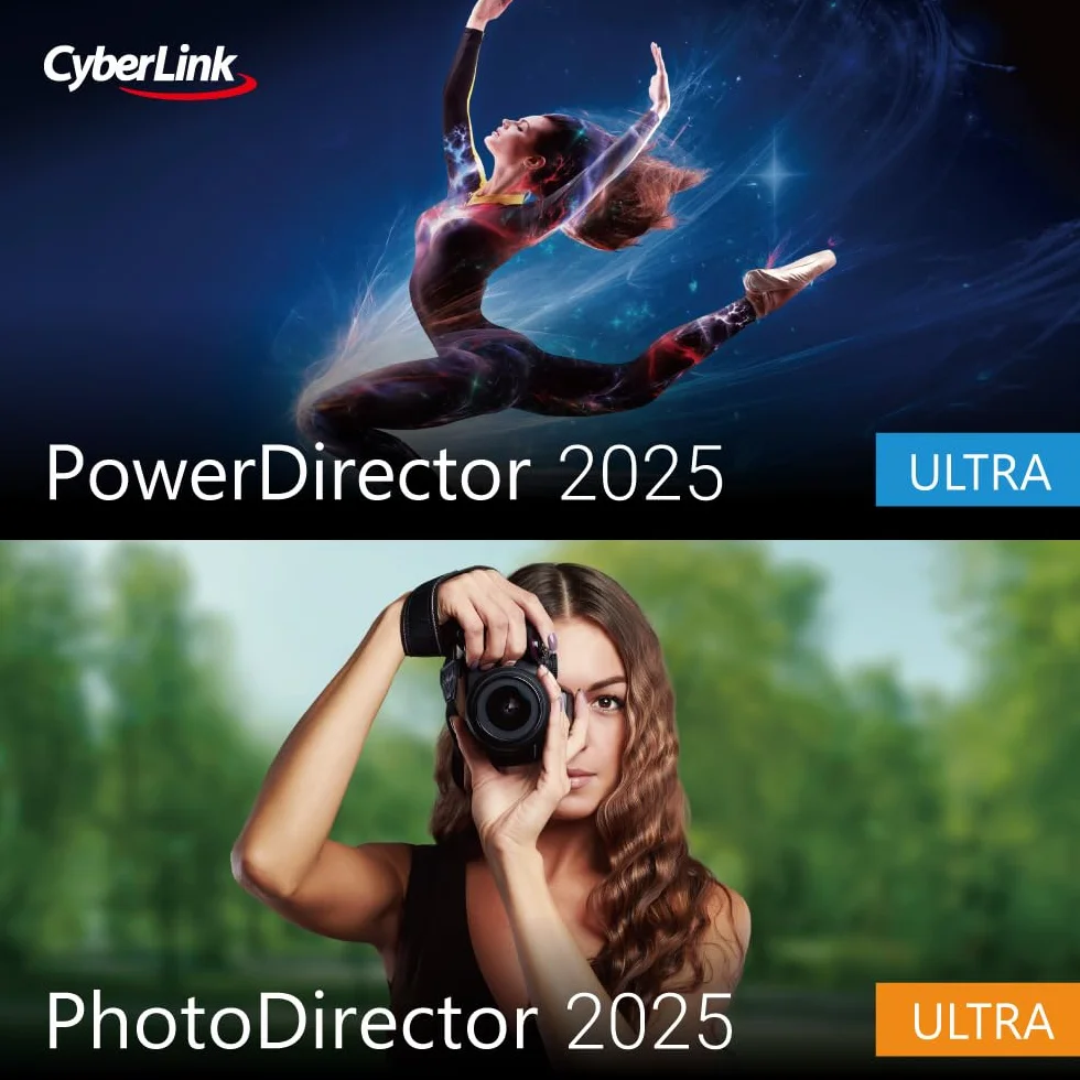 CyberLink PowerDirector 2025 Ultra & PhotoDirector 2025 Ultra Duo | Code d'activation PC