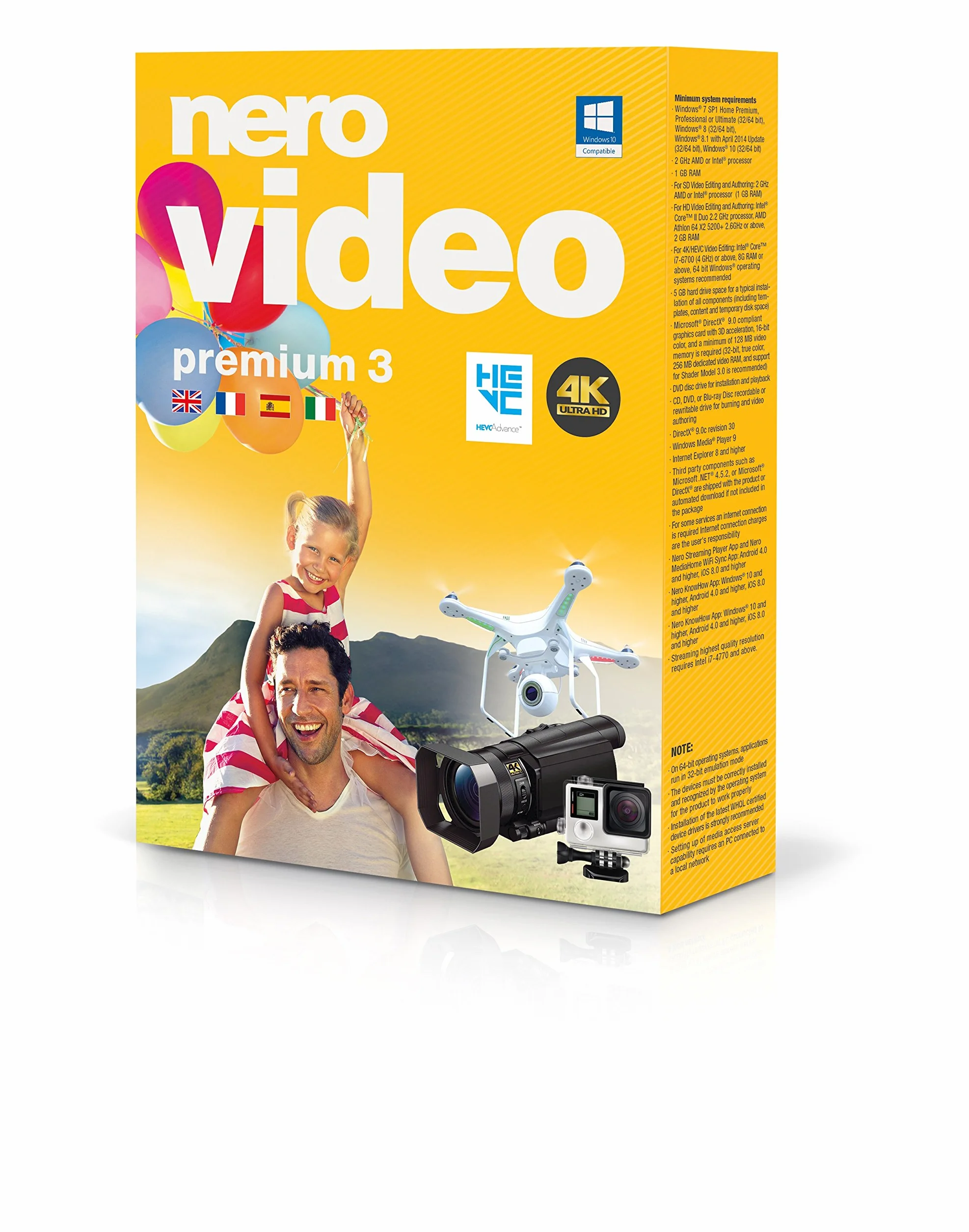 Nero Video Premium 3 : Logiciel de Montage Vidéo 4K & HD avec Création DVD et Blu-ray, Licence à Vie, 1 PC, Windows 11/10/8/7