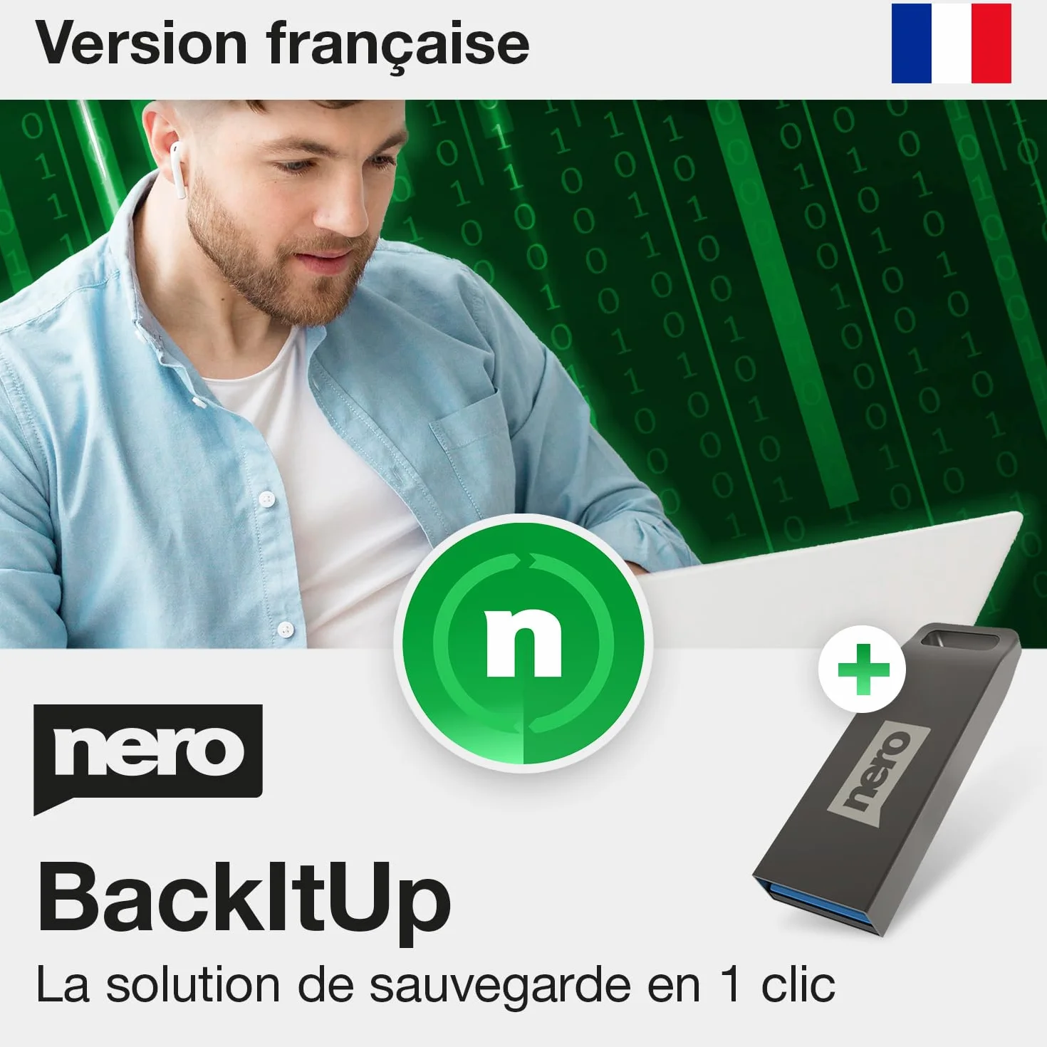 Nero BackItUp Logiciel sauvegarde clé USB Licence à vie 1 PC Windows 11/10/8/7
