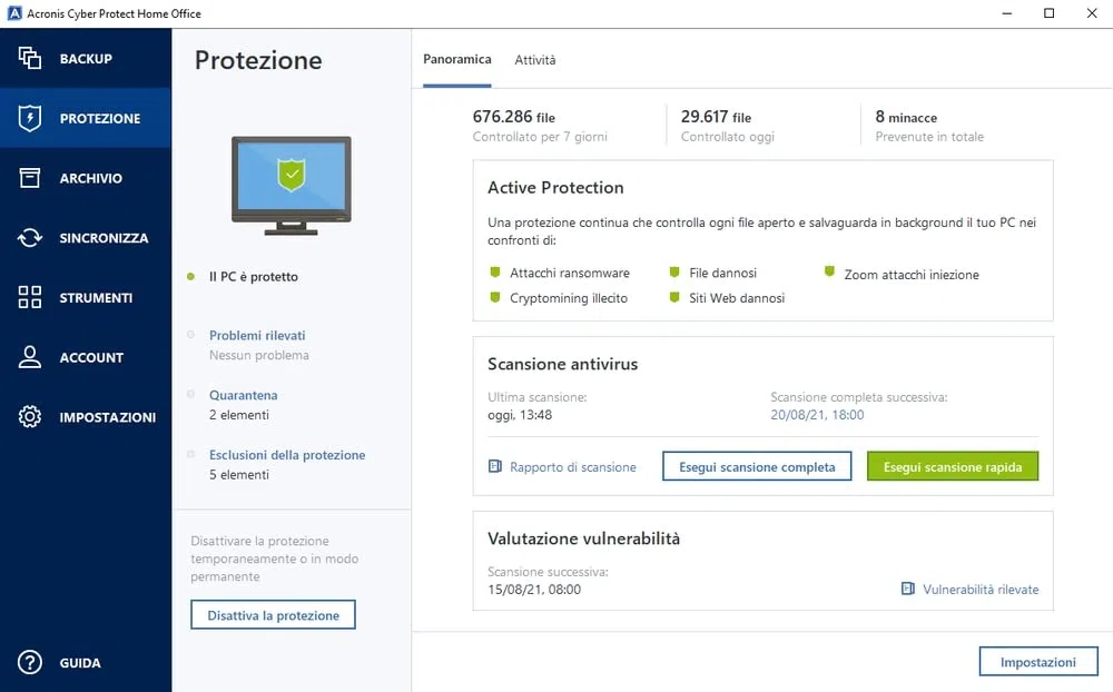 Acronis Cyber Protect Home Office 2023 | Essentials | 1 PC/Mac | 1 An | Windows/Mac/Android/iOS | Sauvegarde | Code d’activation – Envoi par la poste