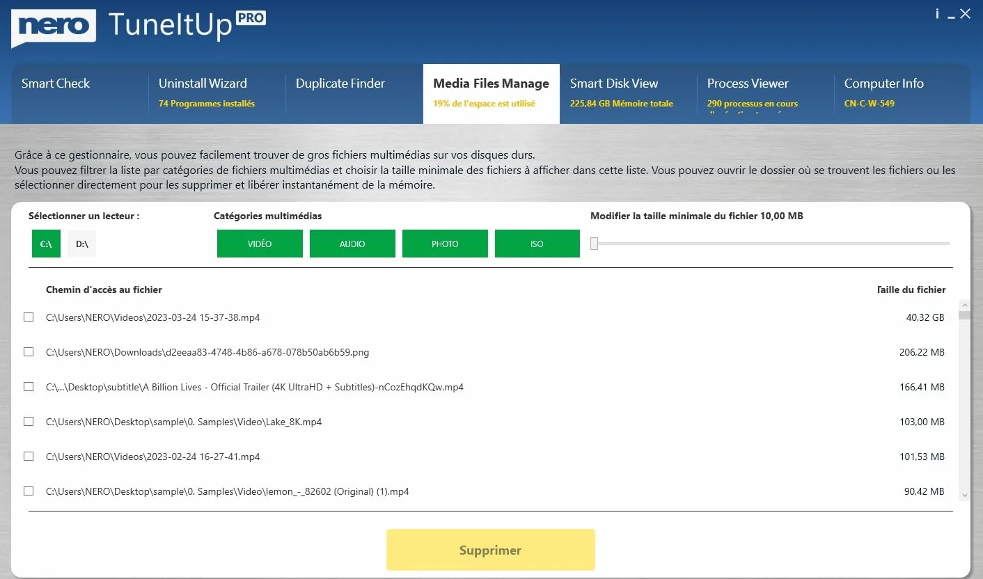 Nero TuneItUp PRO | Logiciel optimisation PC | Accélérer Windows | Licence annuelle | Windows 11/10/8/7 | 1 PC