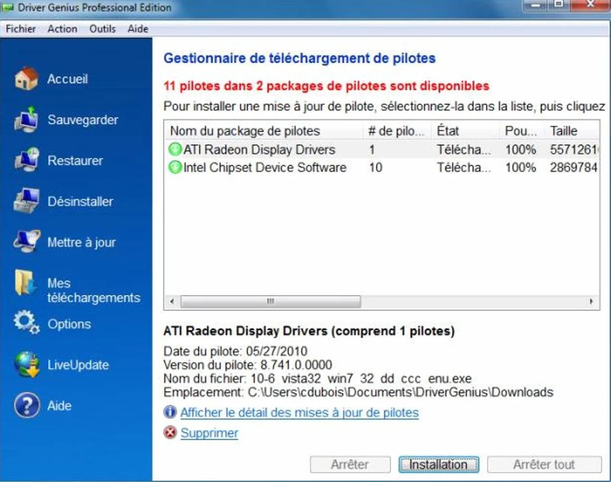 Driver Genius 11 professionnel