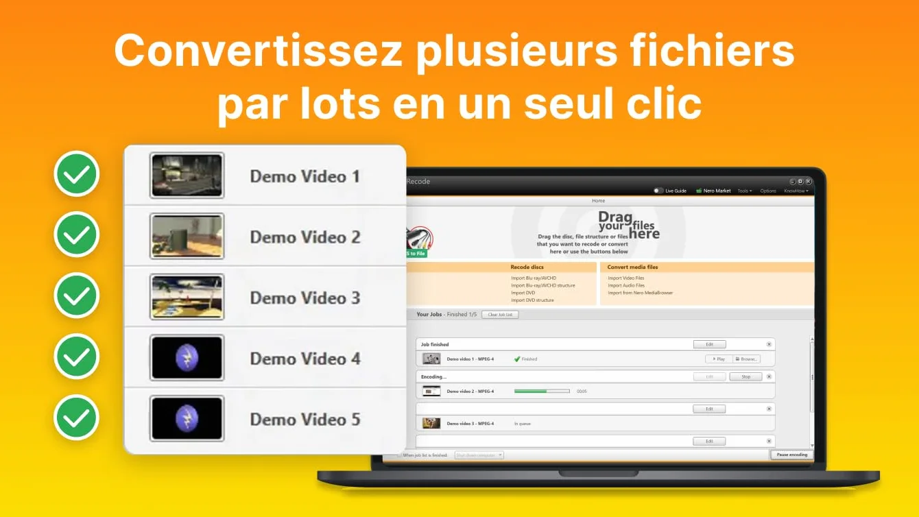 Nero Recode Logiciel Convertisseur MP3 Licence à vie 1 PC Windows 11/10/8/7