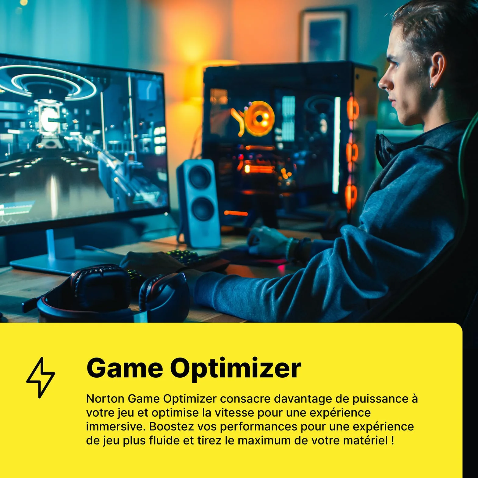 Norton 360 for Gamers 2024 | 3 Appareils | Antivirus, VPN, Gestion Mots de Passe, Protection Webcam, Stockage Cloud | 1 An | PC/Mac/Android/iOS