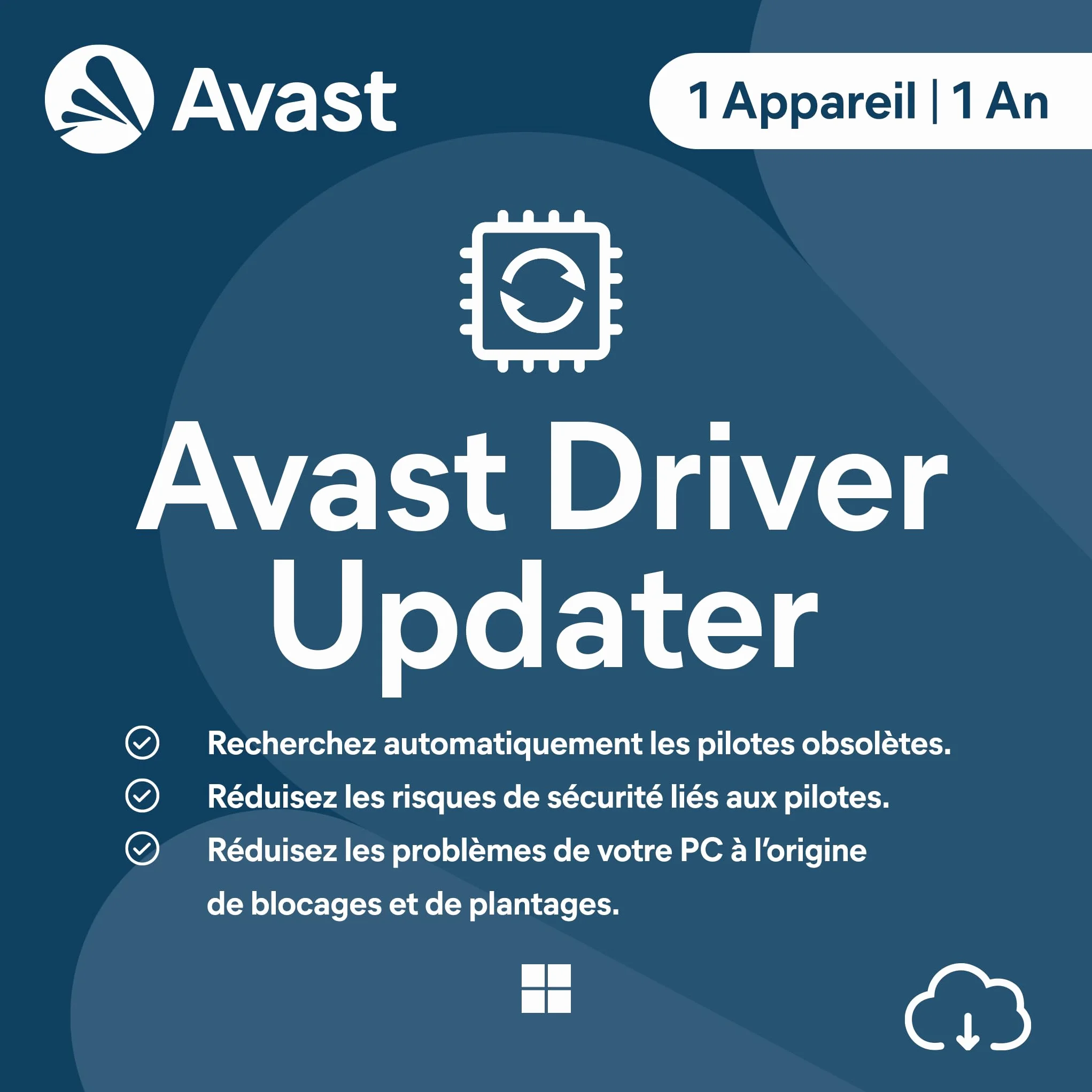 Avast Driver Updater 2026 1 appareil 1 An Code d'activation