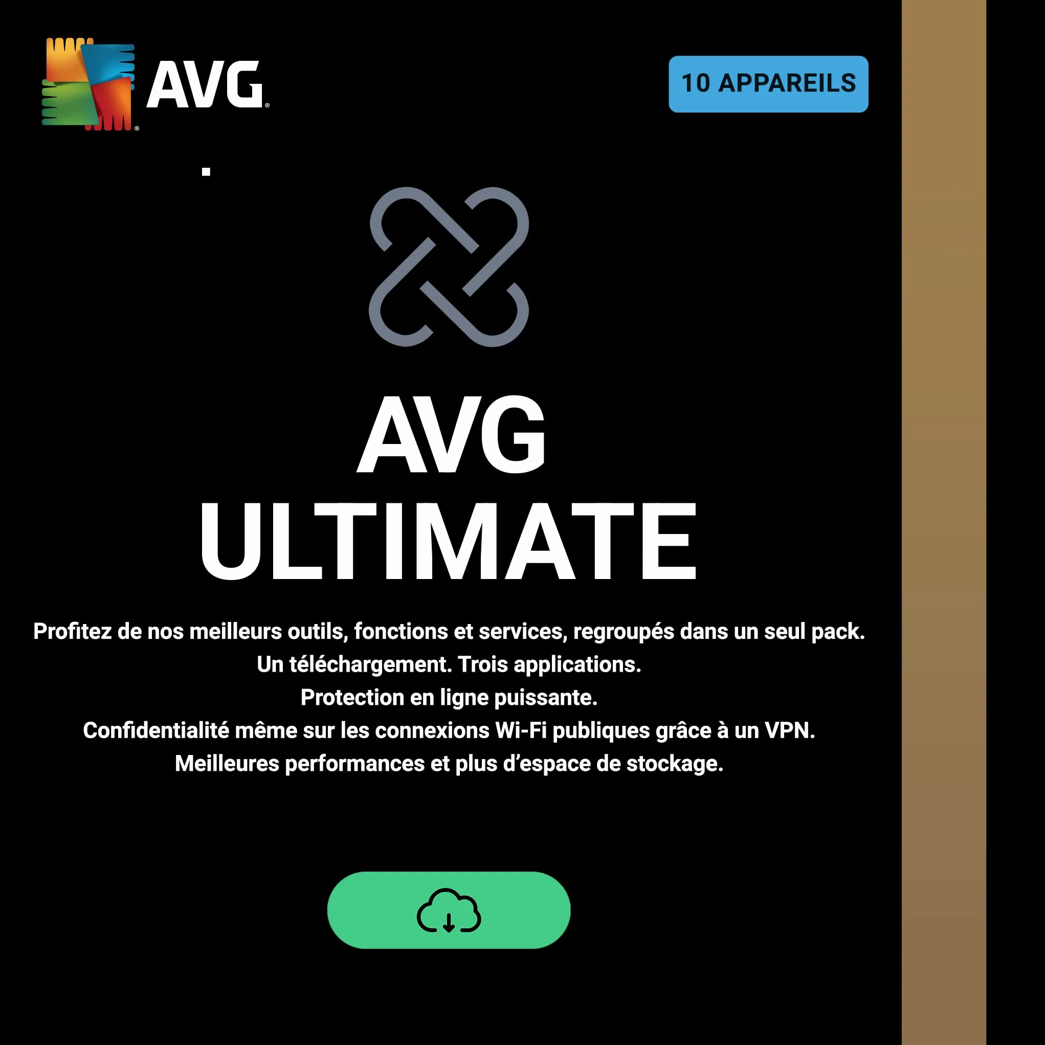 AVG Ultimate 2026 Antivirus 10 appareils 1 An Code d'activation