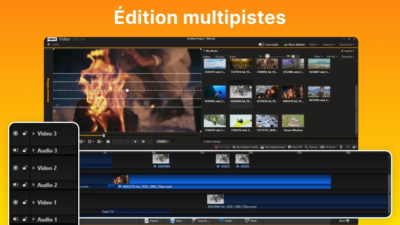 Nero Video 2026 Logiciel Montage Vidéo Facile avec 1000+ Effets, Fond Vert, Motion Tracking, Licence à Vie Windows 11/10/8/7