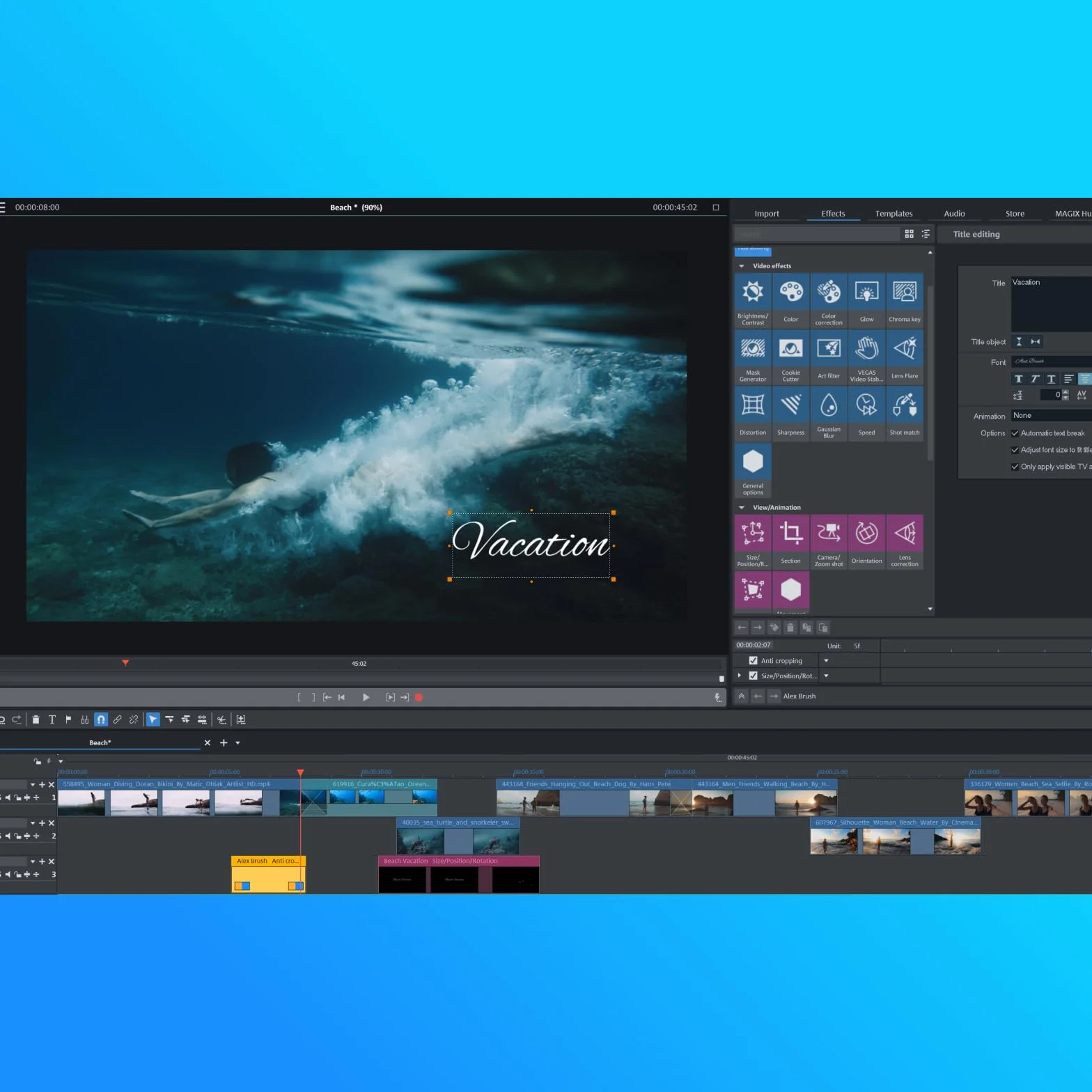 MAGIX Movie Studio 2024 Platinum : Logiciel de montage vidéo créatif pour Windows 10/11 PC | Licence de téléchargement