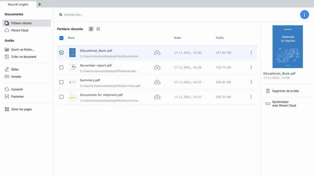 PDFChef by Movavi 2022 Commerciale 1 appareil PC Code d'activation email
