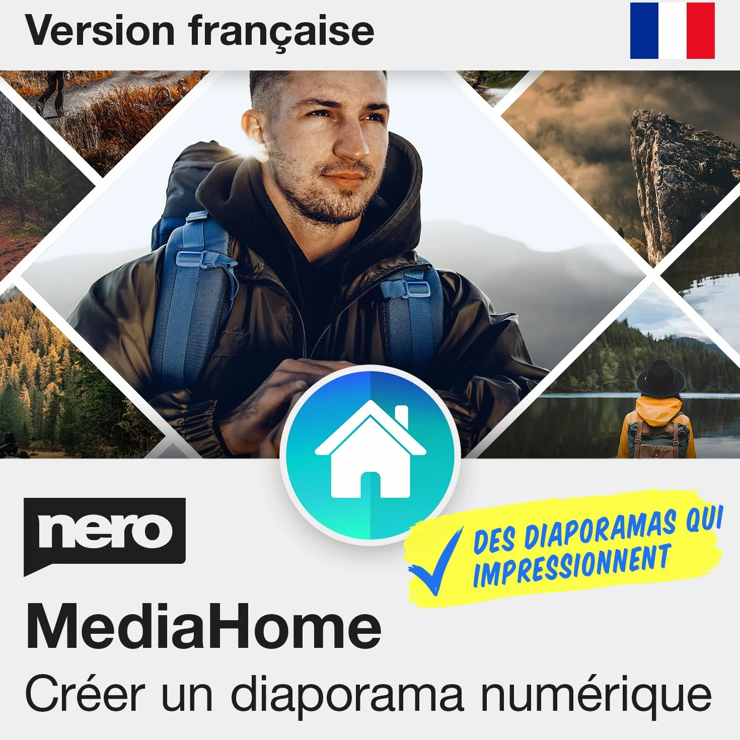 Nero MediaHome Diaporama Voyage | Créer présentations photos et vidéos voyage | Licence à vie 1 PC Windows 11/10/8/7