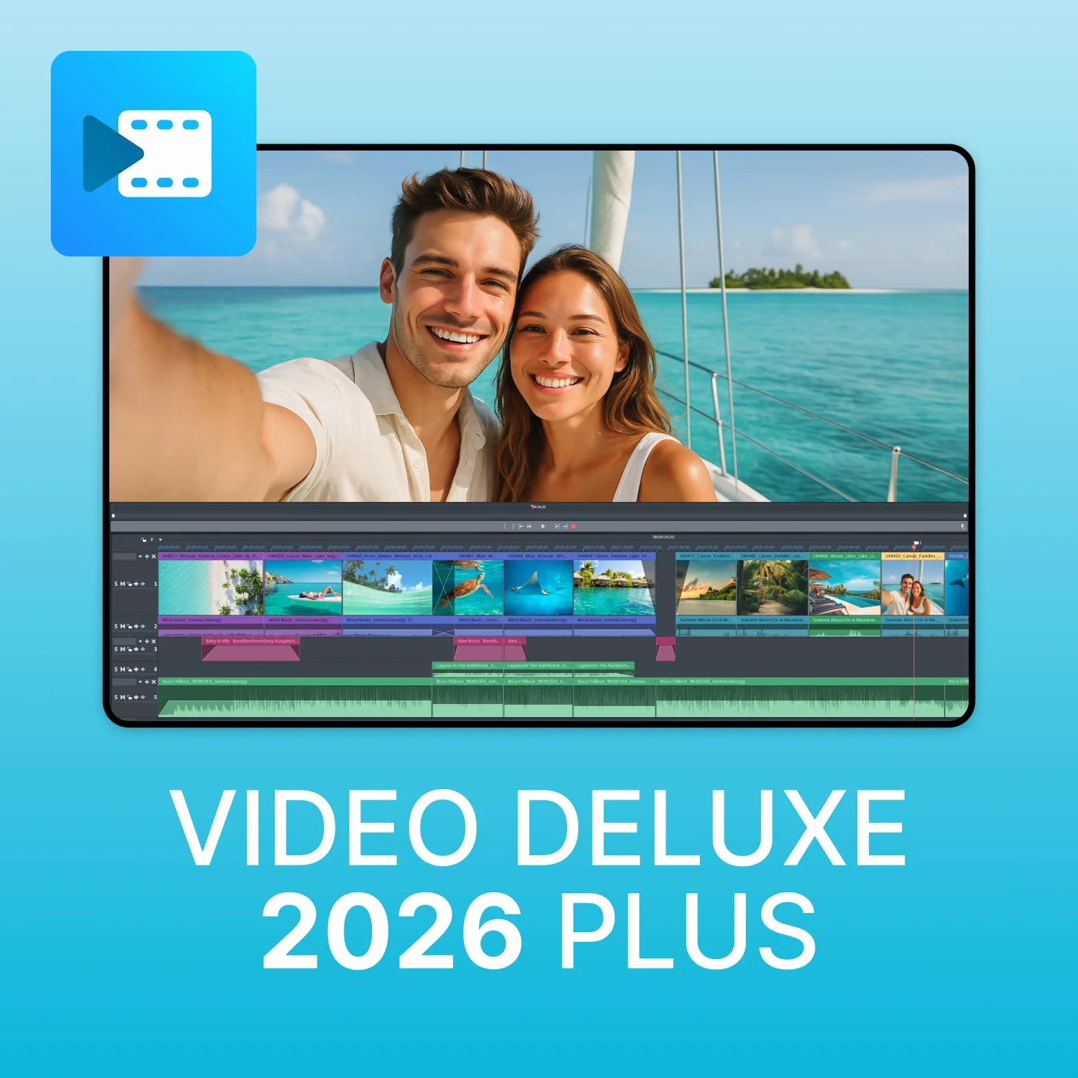 MAGIX Video deluxe 2026 Plus: Logiciel de montage vidéo pour Windows 10/11 PC | 1 licence pour 2 appareils