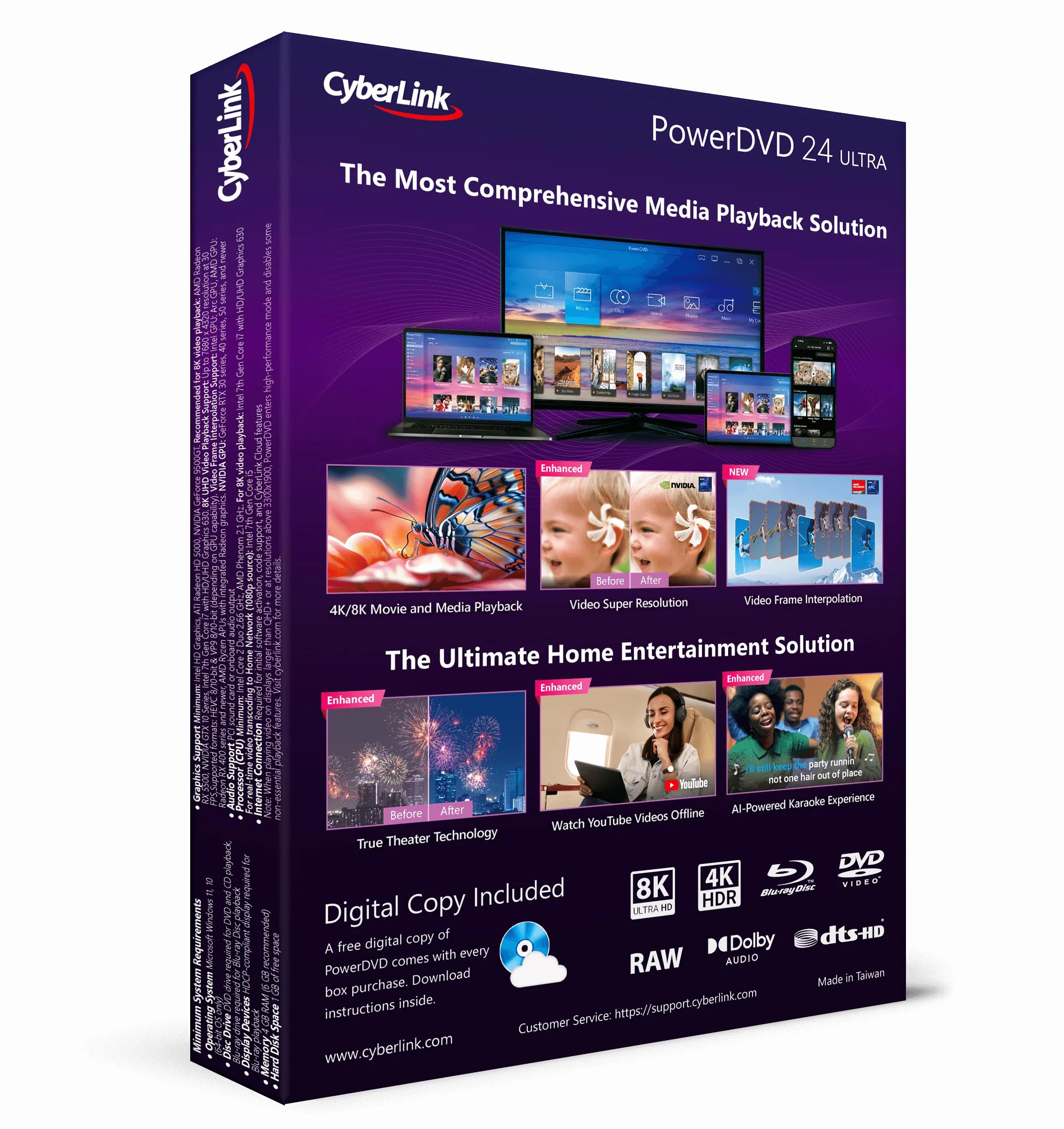 CyberLink PowerDVD 24 Ultra Blu-ray DVD Media Player Software