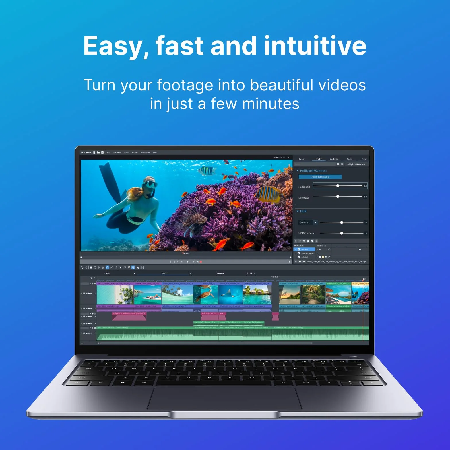 MAGIX Video deluxe 2026 Premium: Logiciel de montage vidéo pour Windows 10/11 PC | 1 licence pour 2 appareils