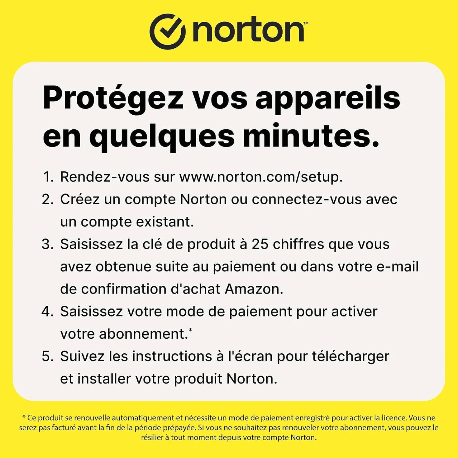 Norton 360 Deluxe 2026 3 Appareils 1 An Abonnement Renouvellement Automatique Téléchargement