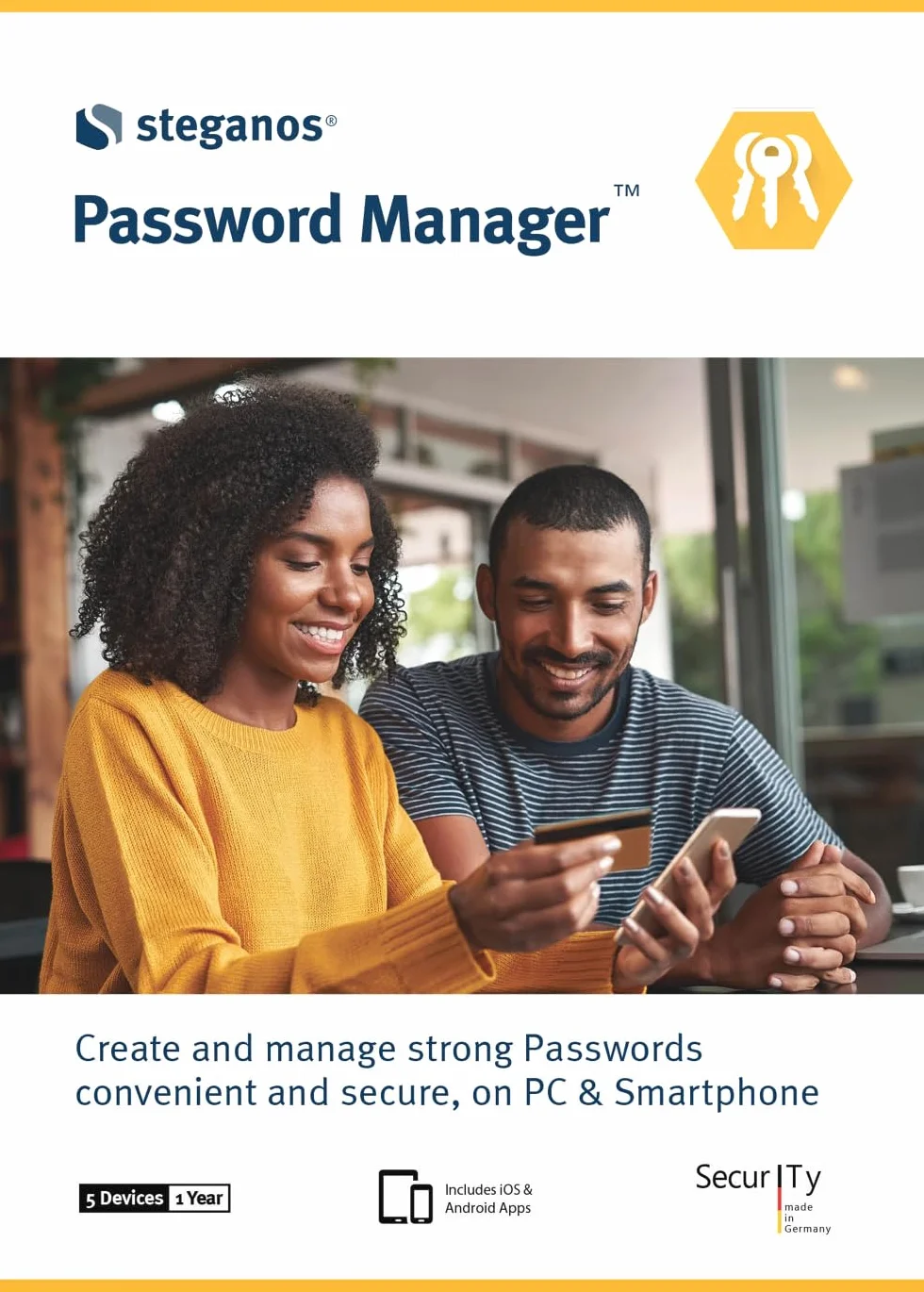 Steganos Password Manager 2025 - Gérer mots de passe forts PC Smartphone
