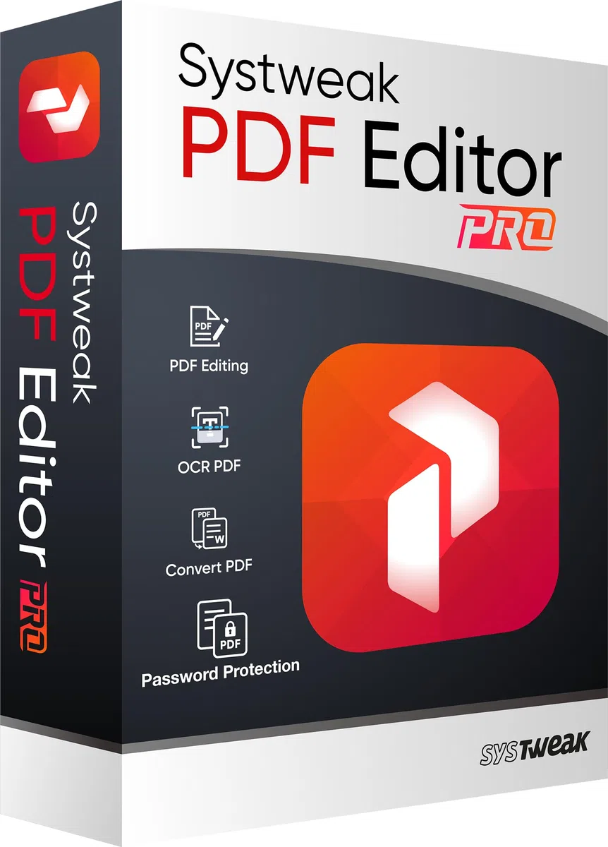 Systweak PDF Editor - Logiciel pour Windows - 1 PC, 1 an | Visualiser, Créer, Modifier, Protéger et Signer des PDF