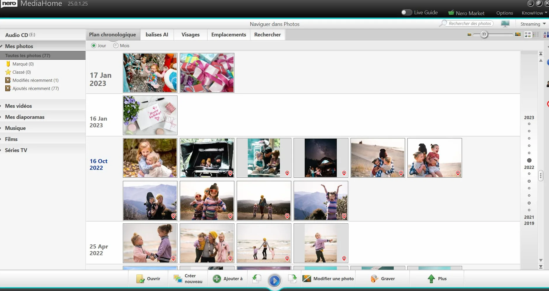 Nero MediaHome Gestion de Photos IA Licence à vie 1 PC Windows 11 10 8 7
