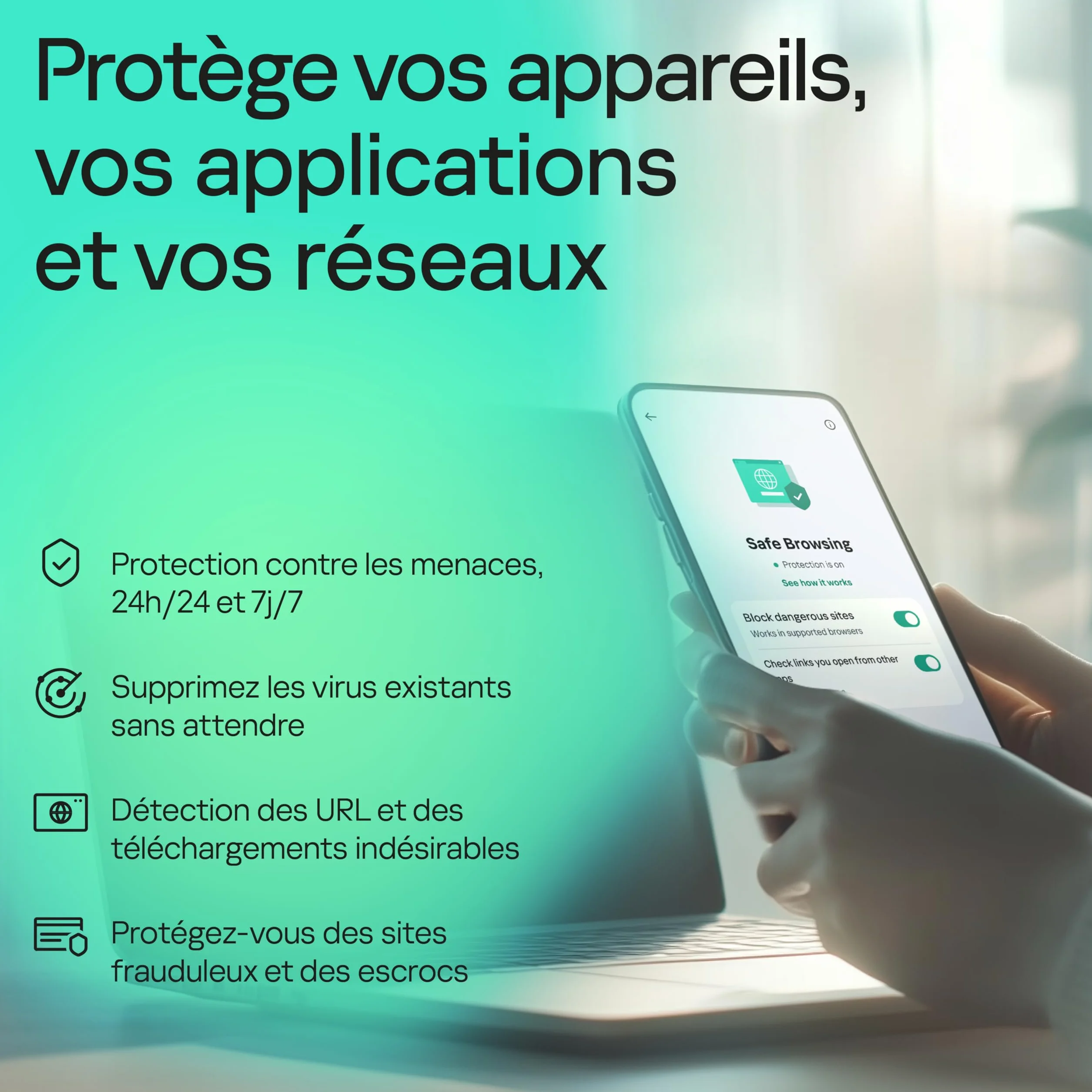 Kaspersky Standard Anti-Virus 2026 | 1 appareil | 1 an | Sécurité Avancée | Protection bancaire | PC/Mac/Mobile