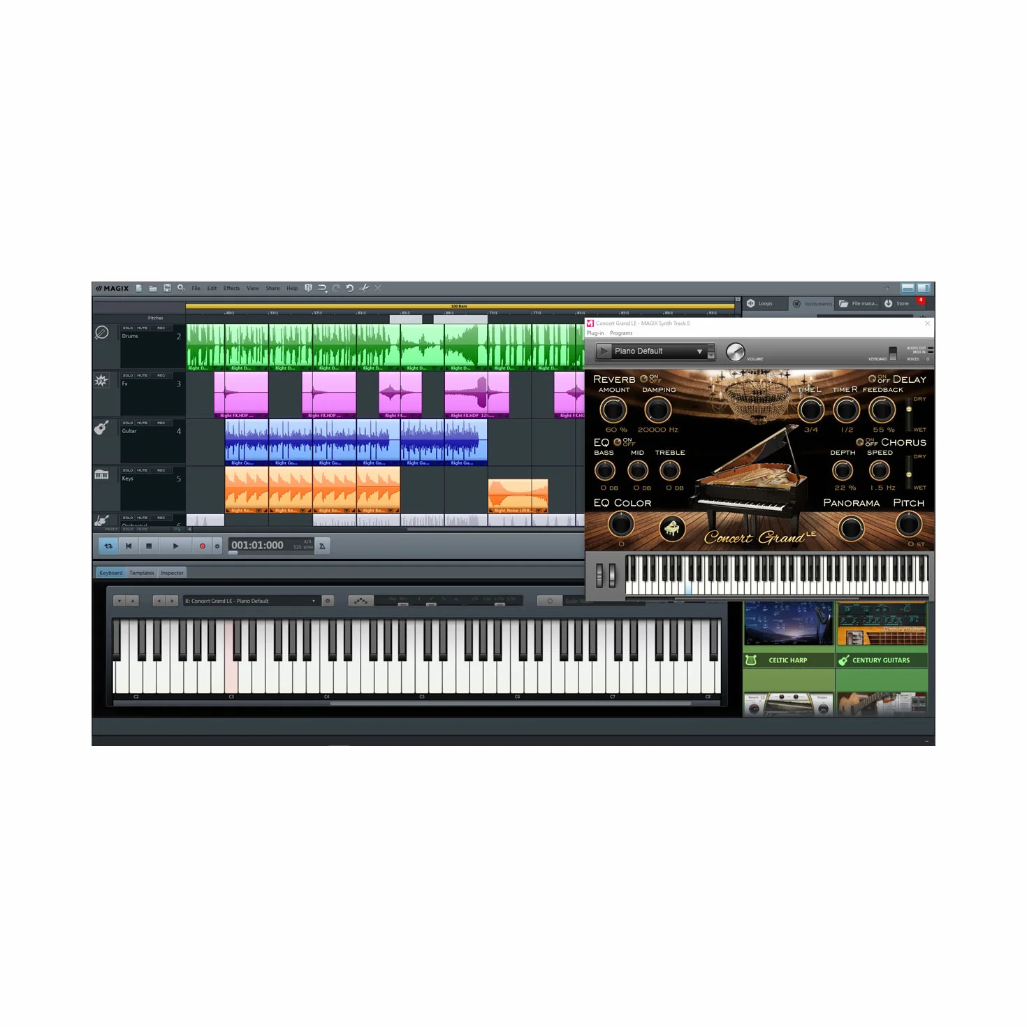 MAGIX Music Maker Plus Edition 2018 production enregistrement mixage musique Téléchargement