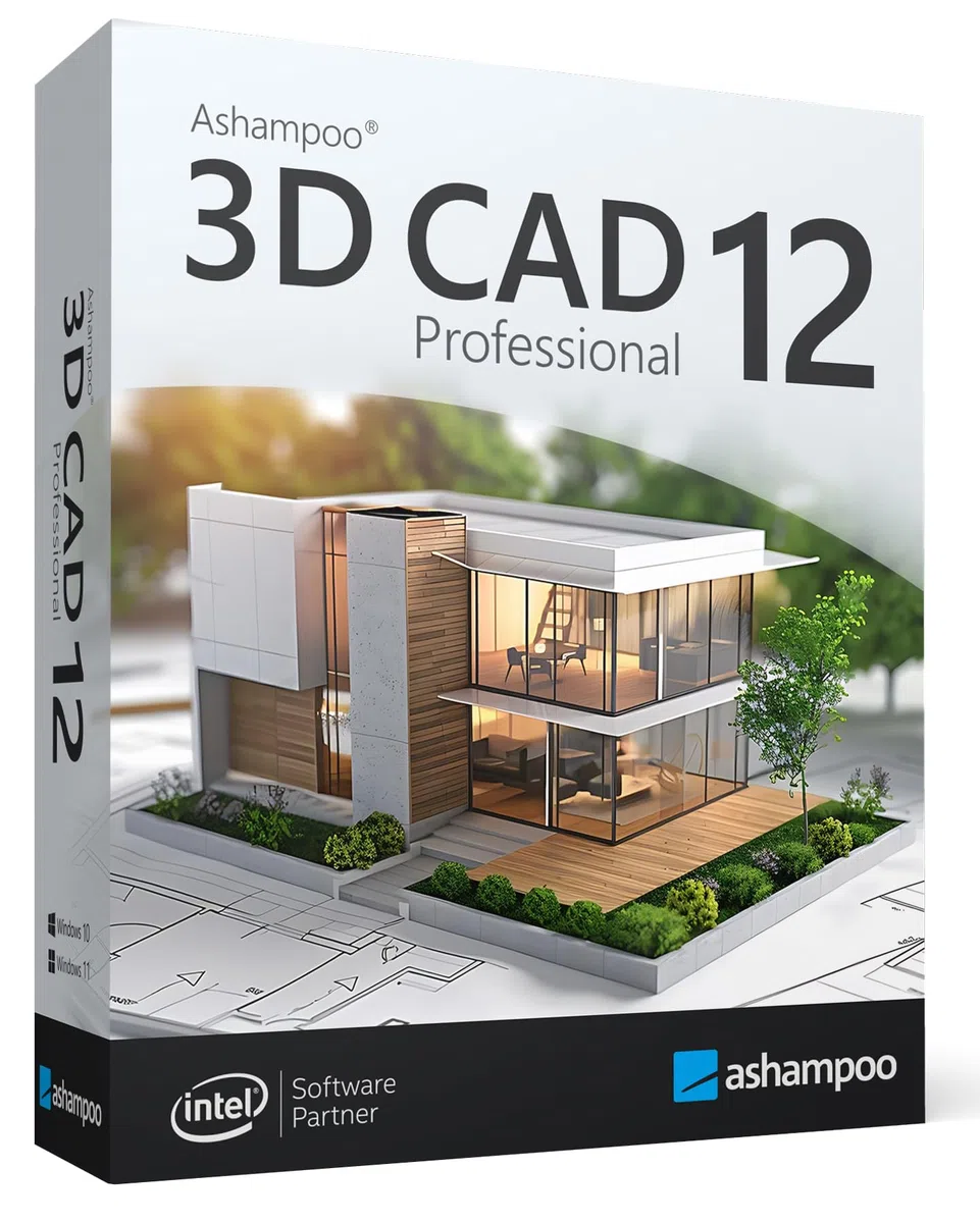 3D CAD 12 PRO - The professional CAD solution, from blueprints to interior design, Architecture for Win 11, 10