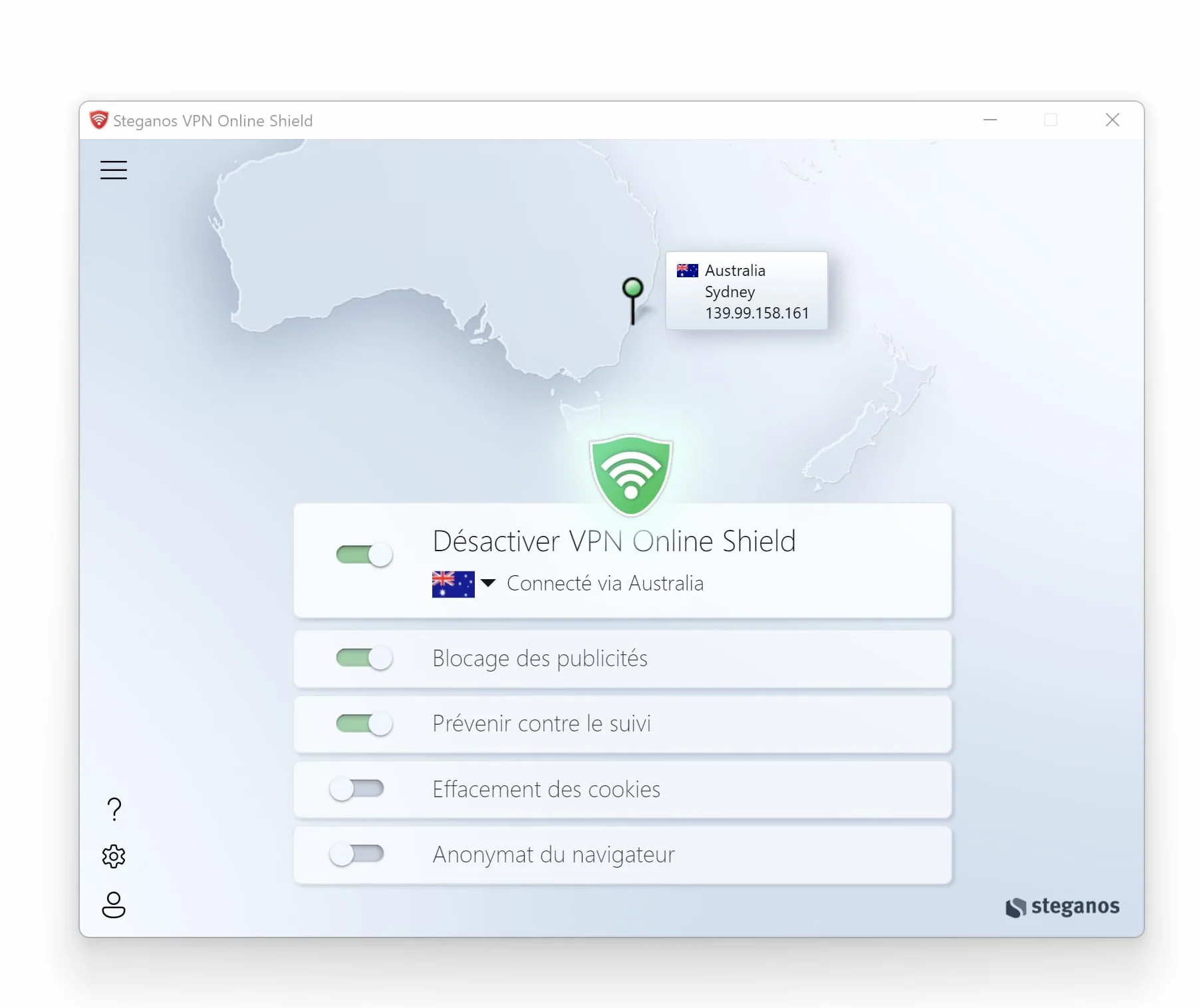 Steganos VPN Online Shield 1 rok 5 urządzeń Windows Mac