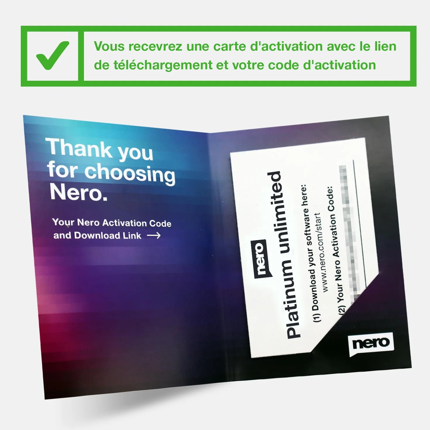 Nero Platinum Unlimited Suite logicielle multimédia clé USB montage vidéo 4K/8K sauvegarde données gestion photos IA convertisseur DVD CD licence à vie 1 PC Windows 11/10/8/7