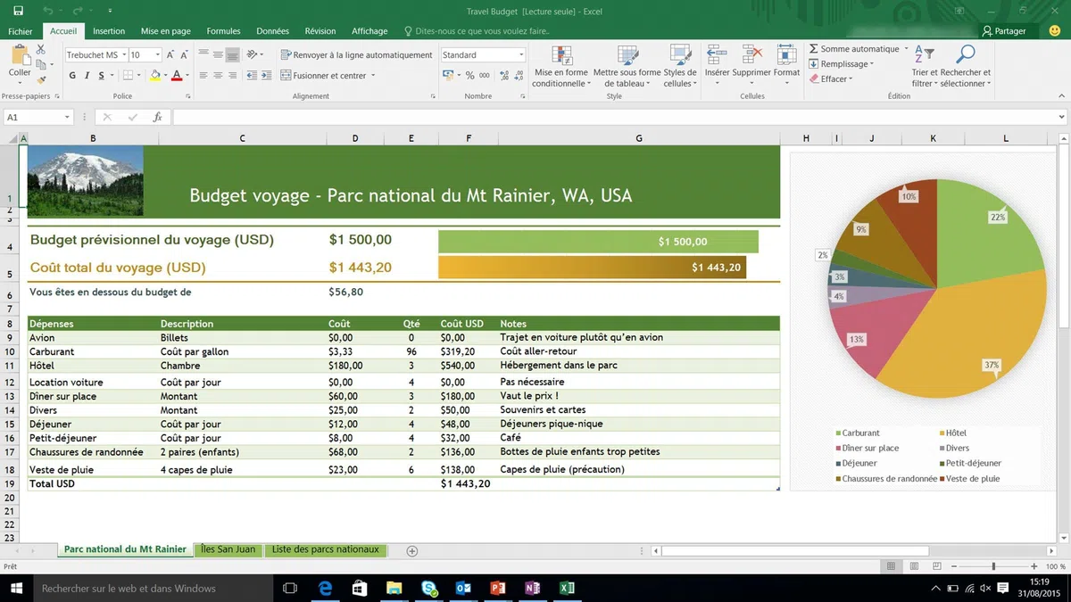 Microsoft Office Famille et Etudiant 2016 | 1 PC | Box