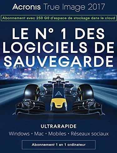 Acronis True Image Subscription 1 poste + 250 GB Cloud Storage - Abonnement 1 an - 1 Appareil [PC]