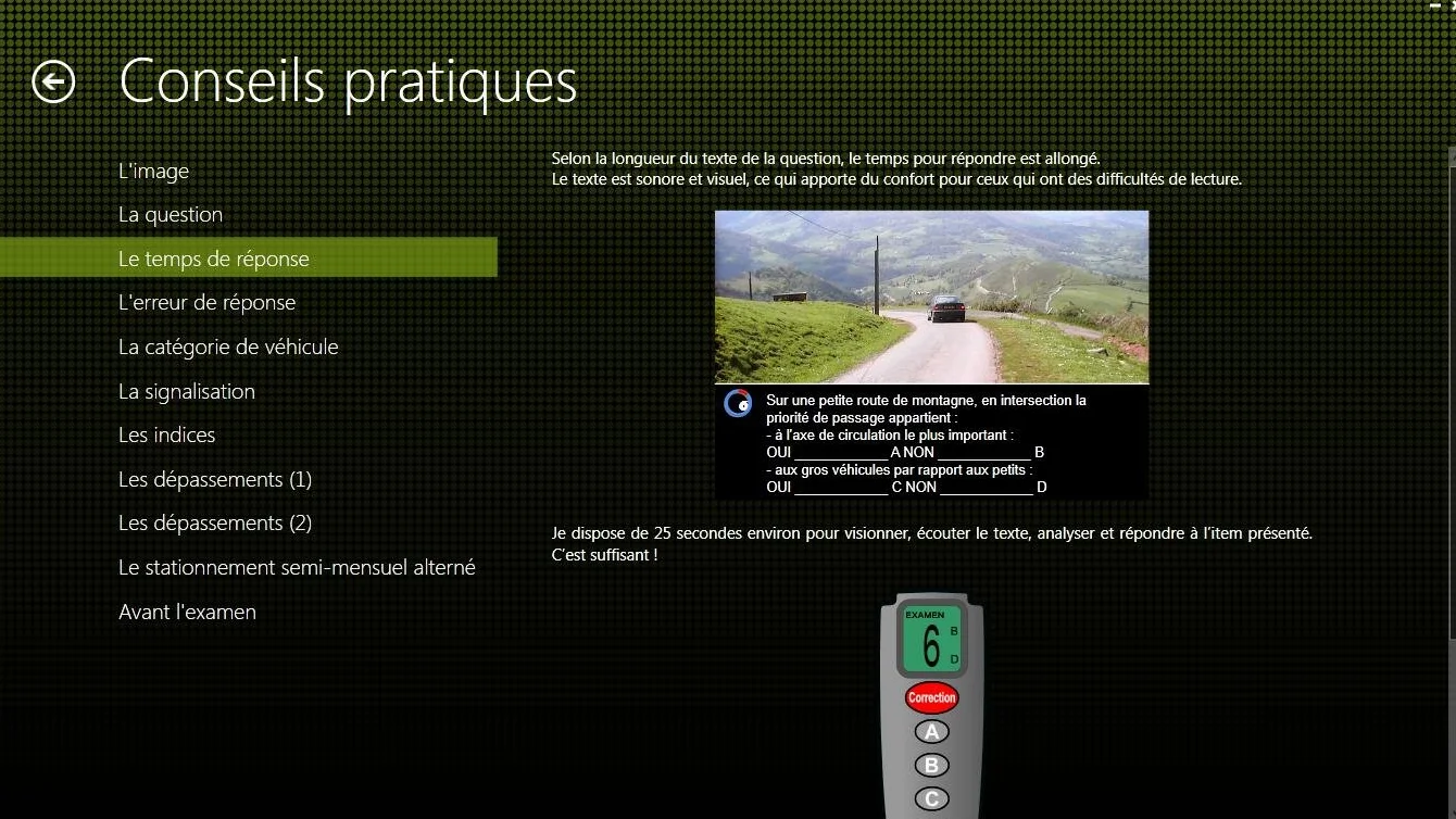 Code de la route - tests & leçons