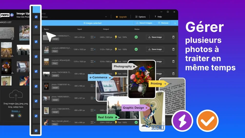Nero AI Image Upscaler 365 | Agrandir Images jusqu’à 4K | Améliorer Qualité Photo | 1 PC | Windows 11/10