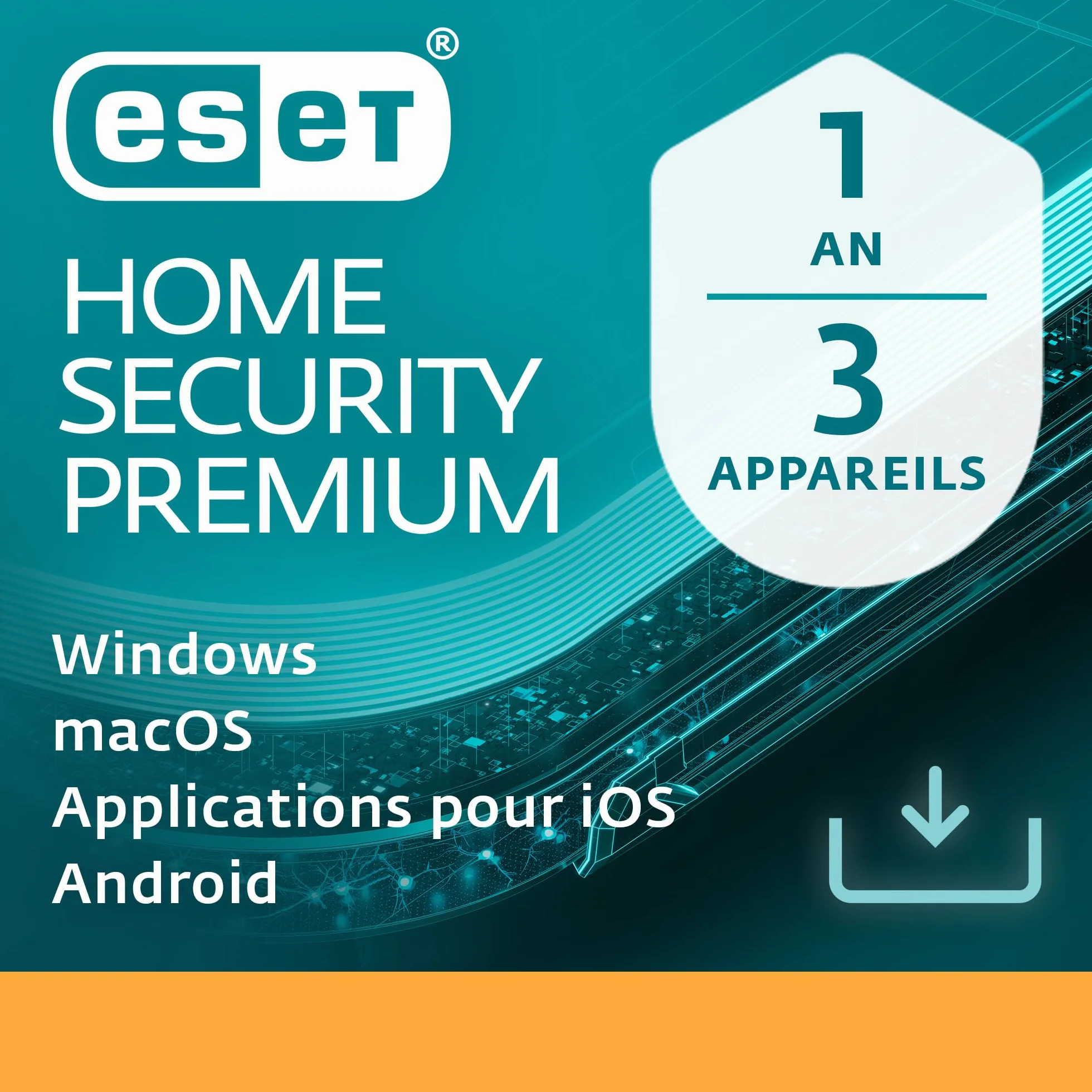 ESET HOME Security Premium 2026 | 3 appareils | 1 an | Suite de sécurité VPN Pare-feu Chiffrement renforcé Windows MacOS Android iOS