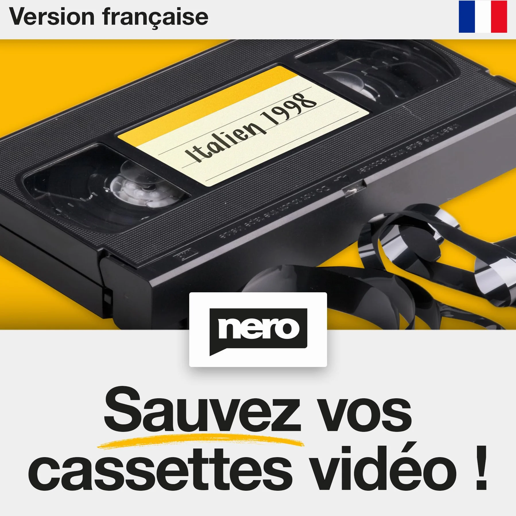 Nero Sauvegarder vos cassettes vidéo – Numériser VHS, S-VHS et Hi8 | Logiciel de montage inclus | Transfert vers PC en MP4 | Windows 11/10