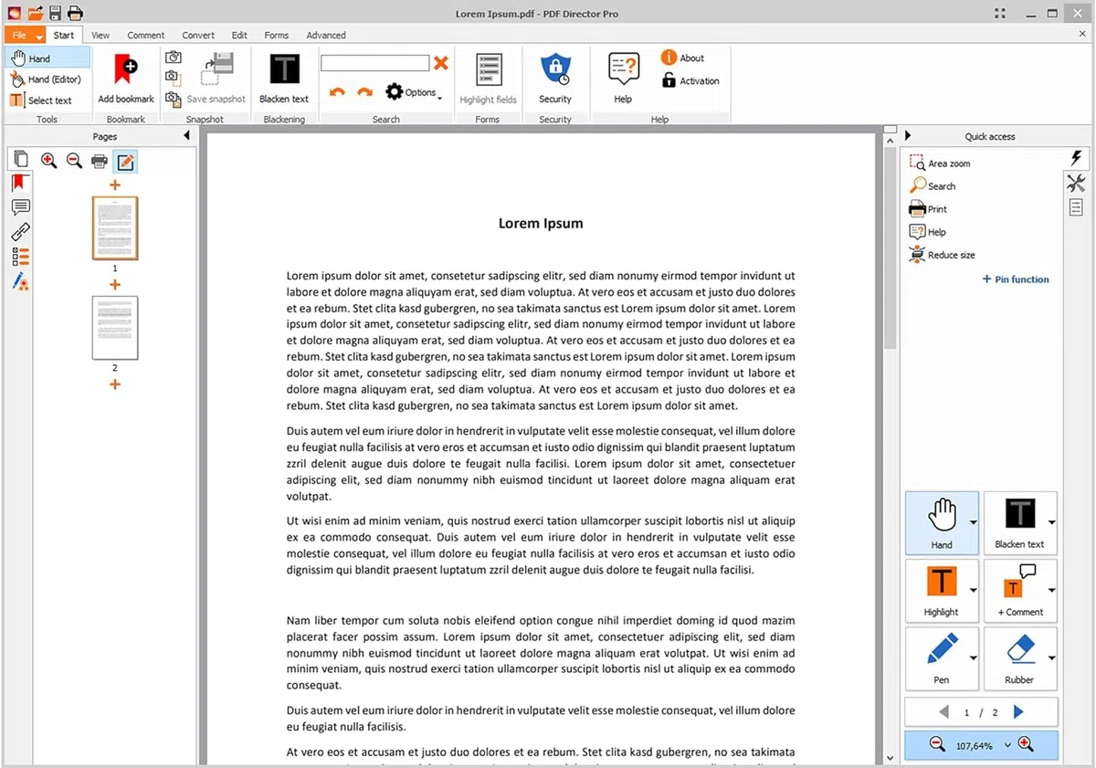 PDF Director 2 PRO OCR PDF Editor for 3 PCs Win 11 10 8 7 Compatible with Adobe Acrobat