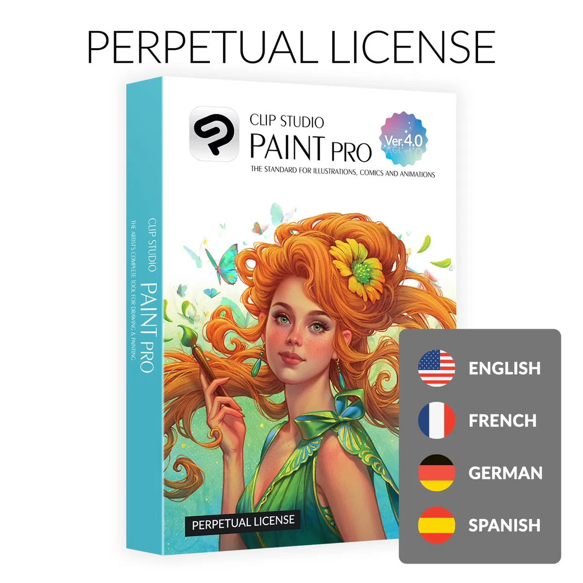 CLIP STUDIO PAINT PRO - Version 4 | Licence perpétuelle | pour Windows et macOS
