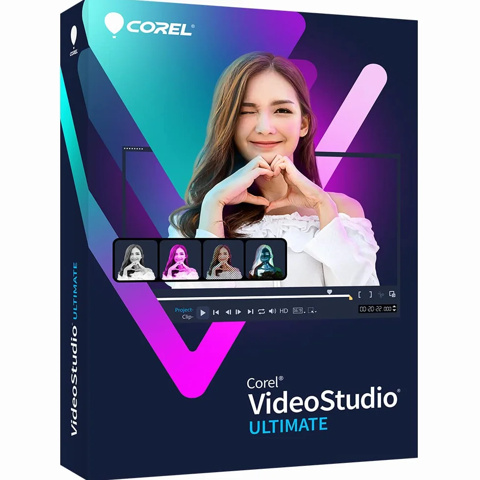 Corel VideoStudio Ultimate 2023 | Logiciel de montage vidéo avec effets haut de gamme | Créateur de diaporamas, enregistreur d'écran, graveur de DVD